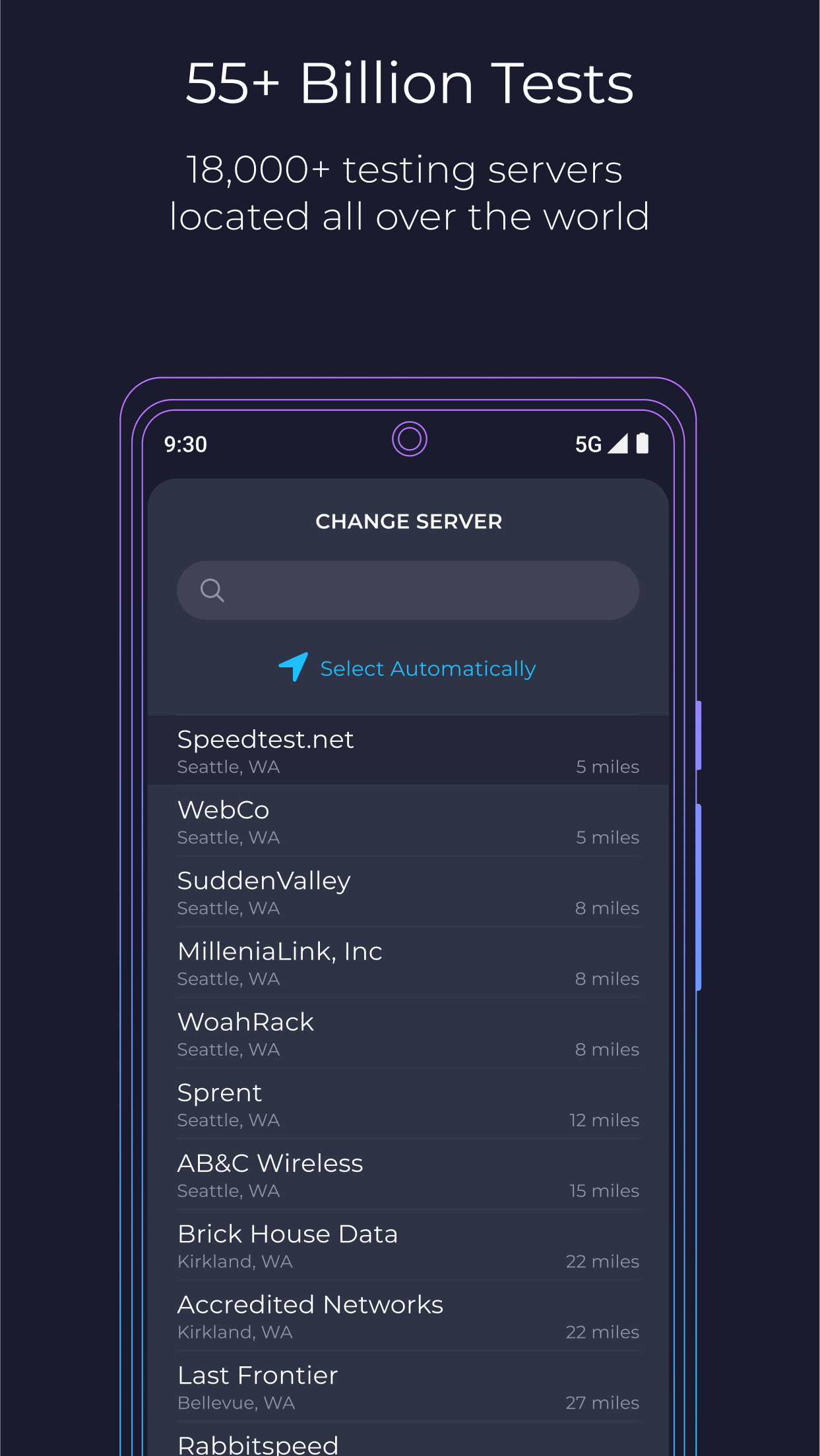 اسکرین شات 7 برنامه Speedtest by Ookla