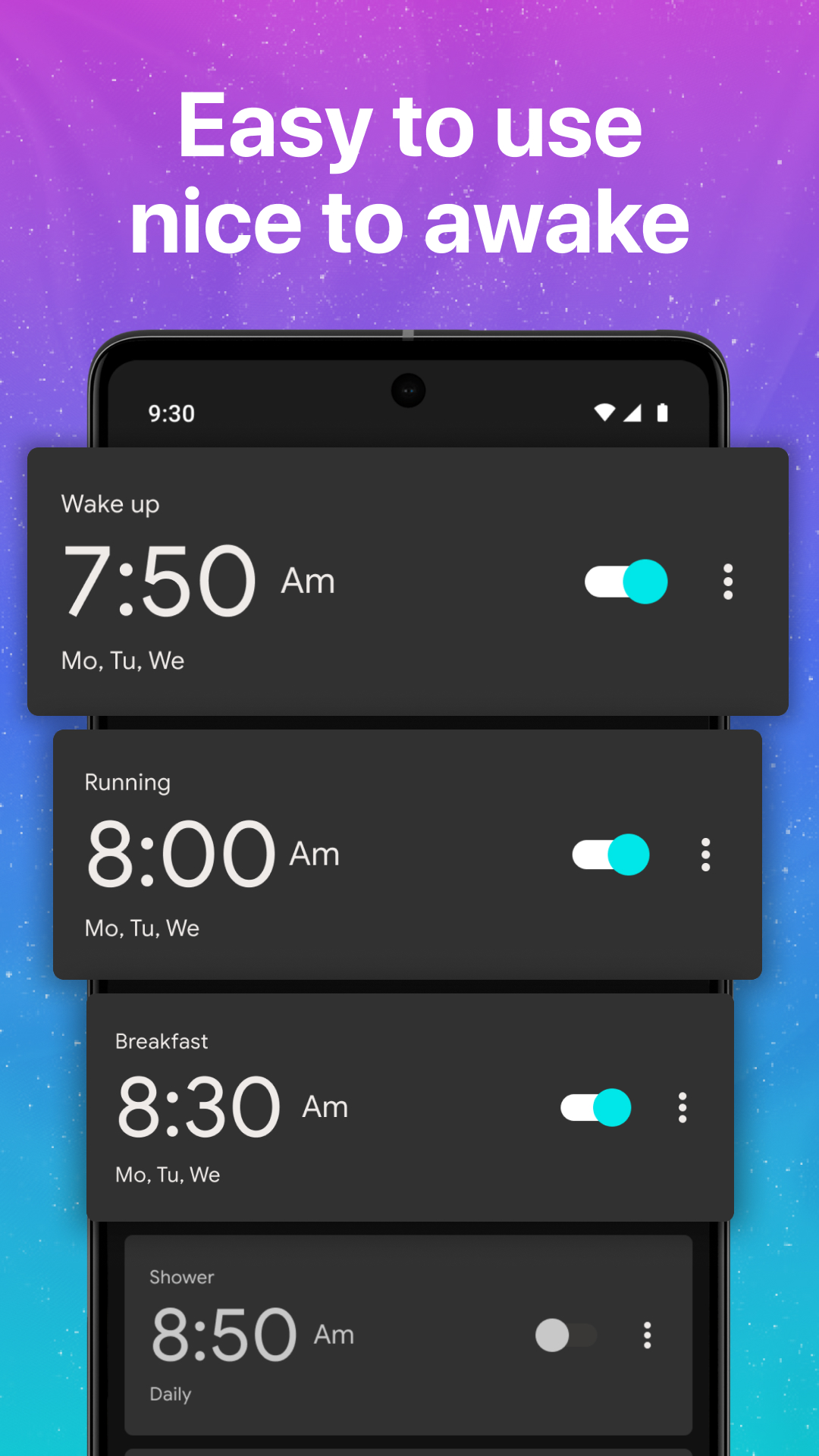 اسکرین شات 1 برنامه Loud Alarm Clock with Music