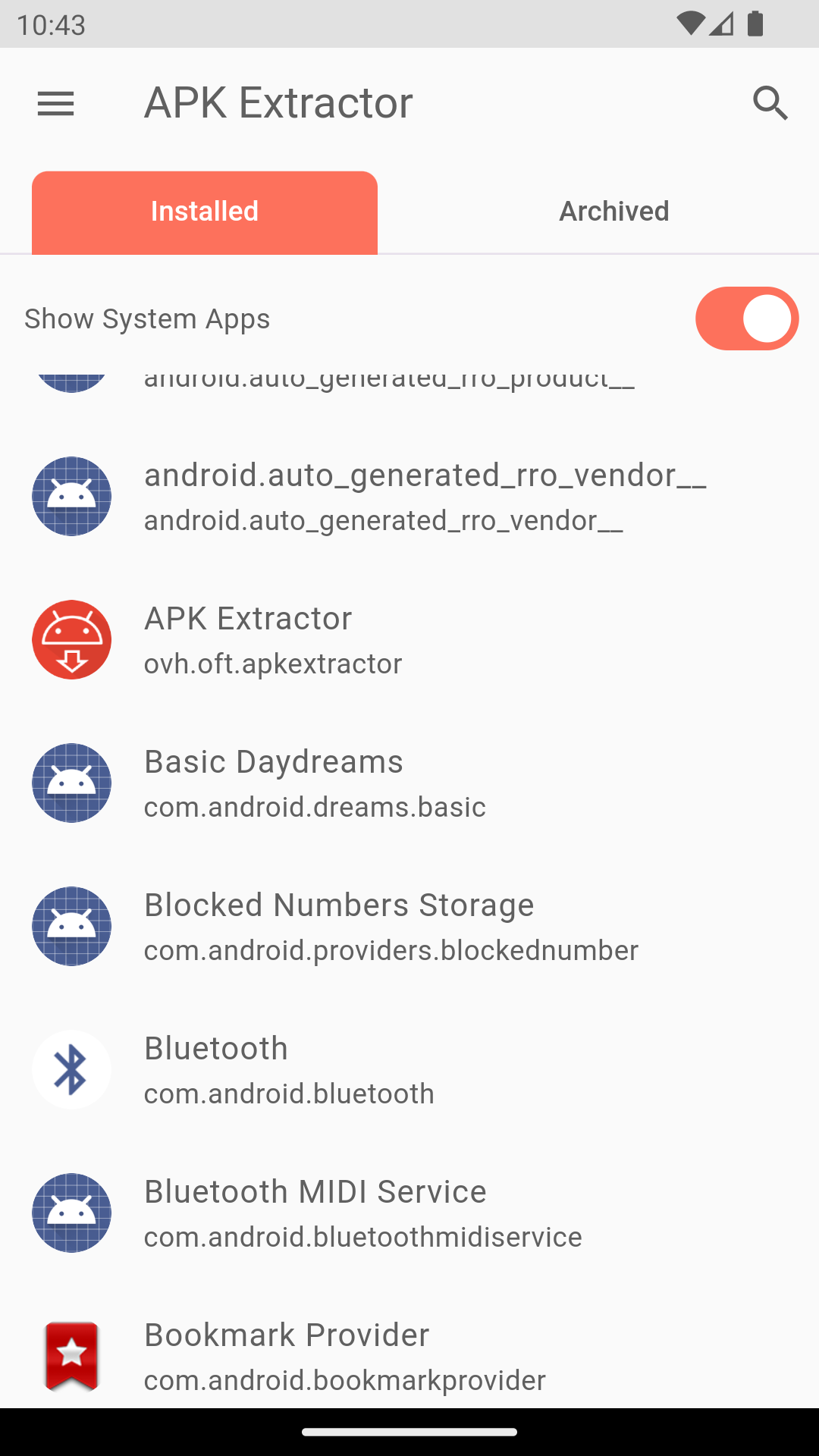 اسکرین شات 1 برنامه APK Extractor - Apps to APK