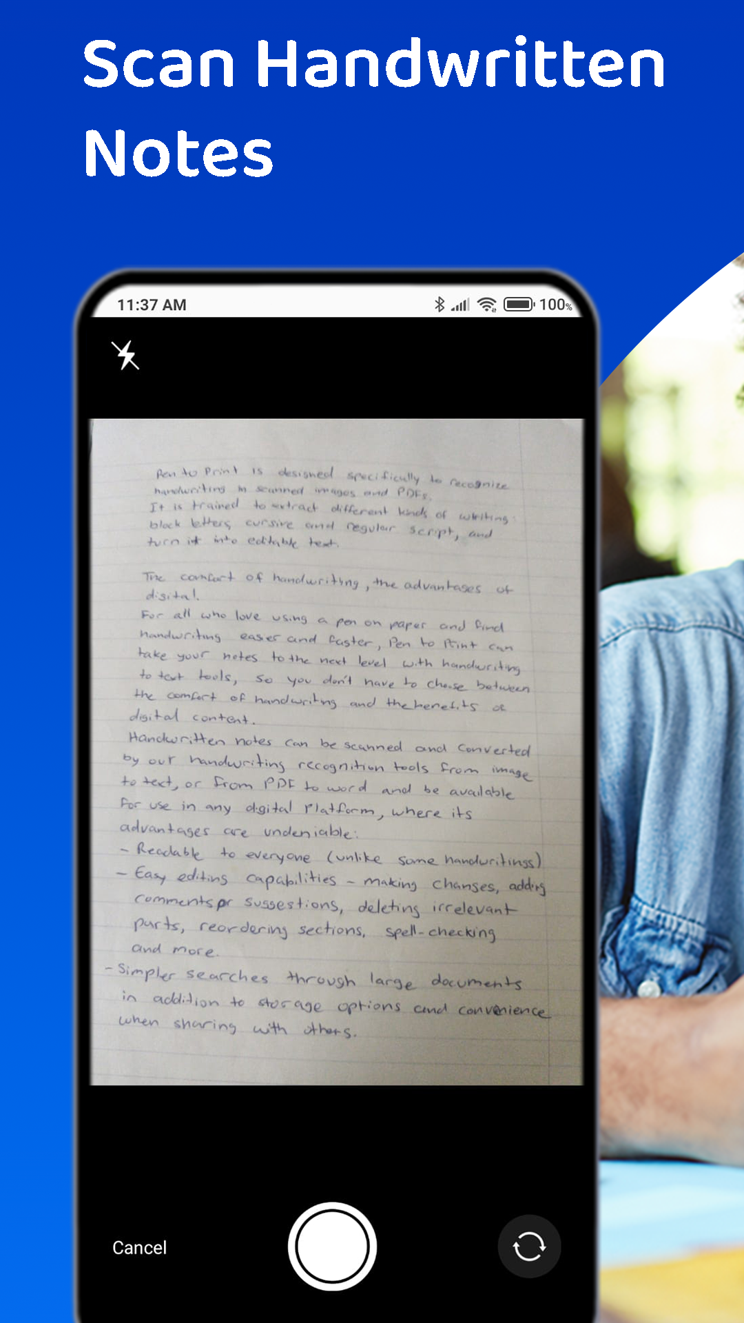 اسکرین شات 1 برنامه PenToPRINT Handwriting to Text