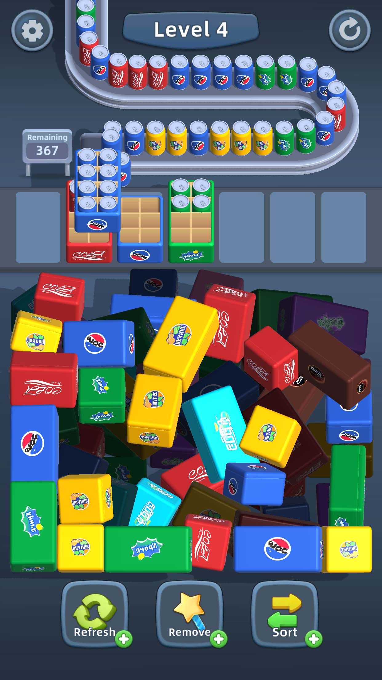 اسکرین شات 3 بازی Packing Jam: Cans Sort Puzzle