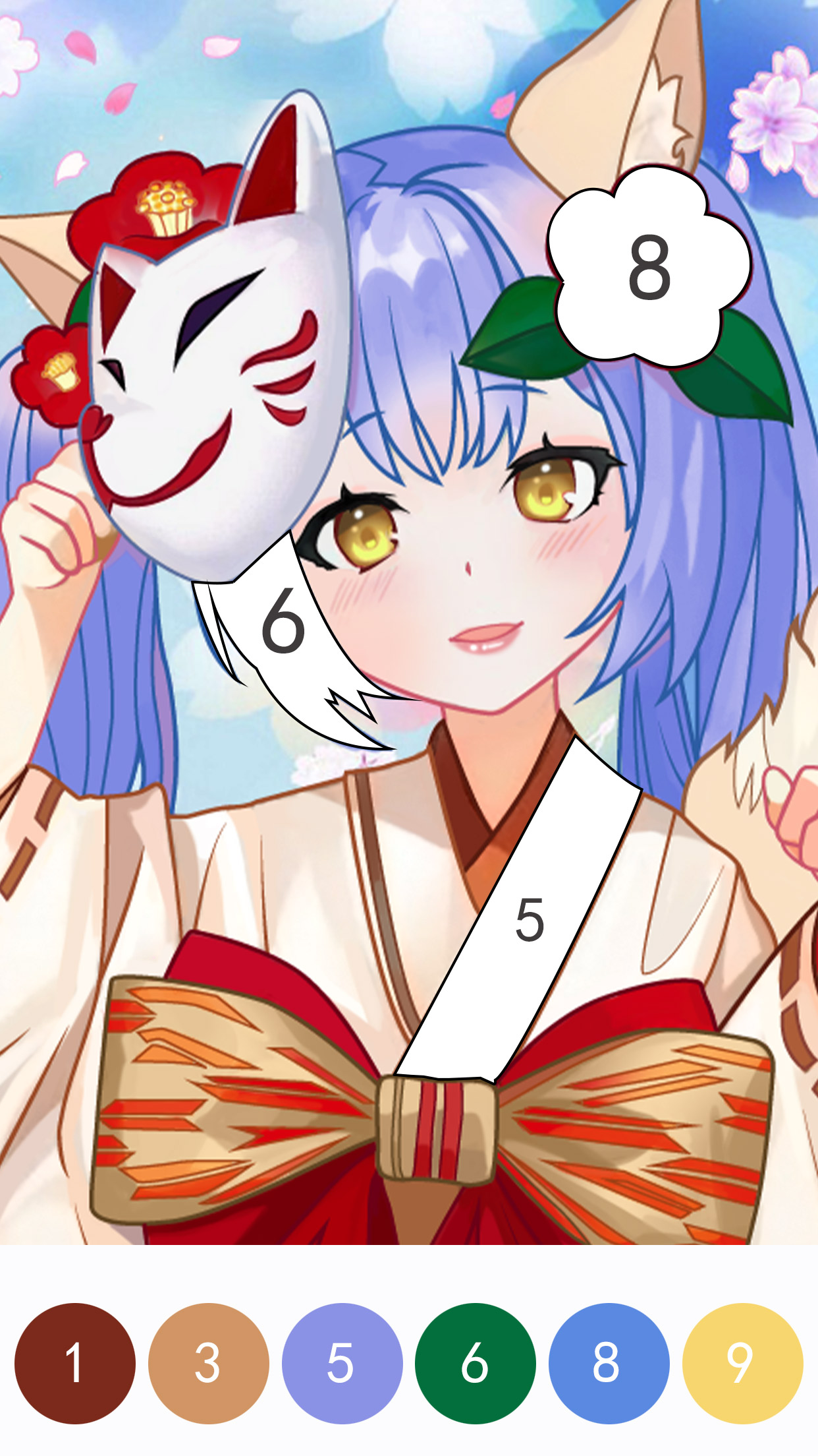 اسکرین شات 4 بازی Anime Painter: Color by Number