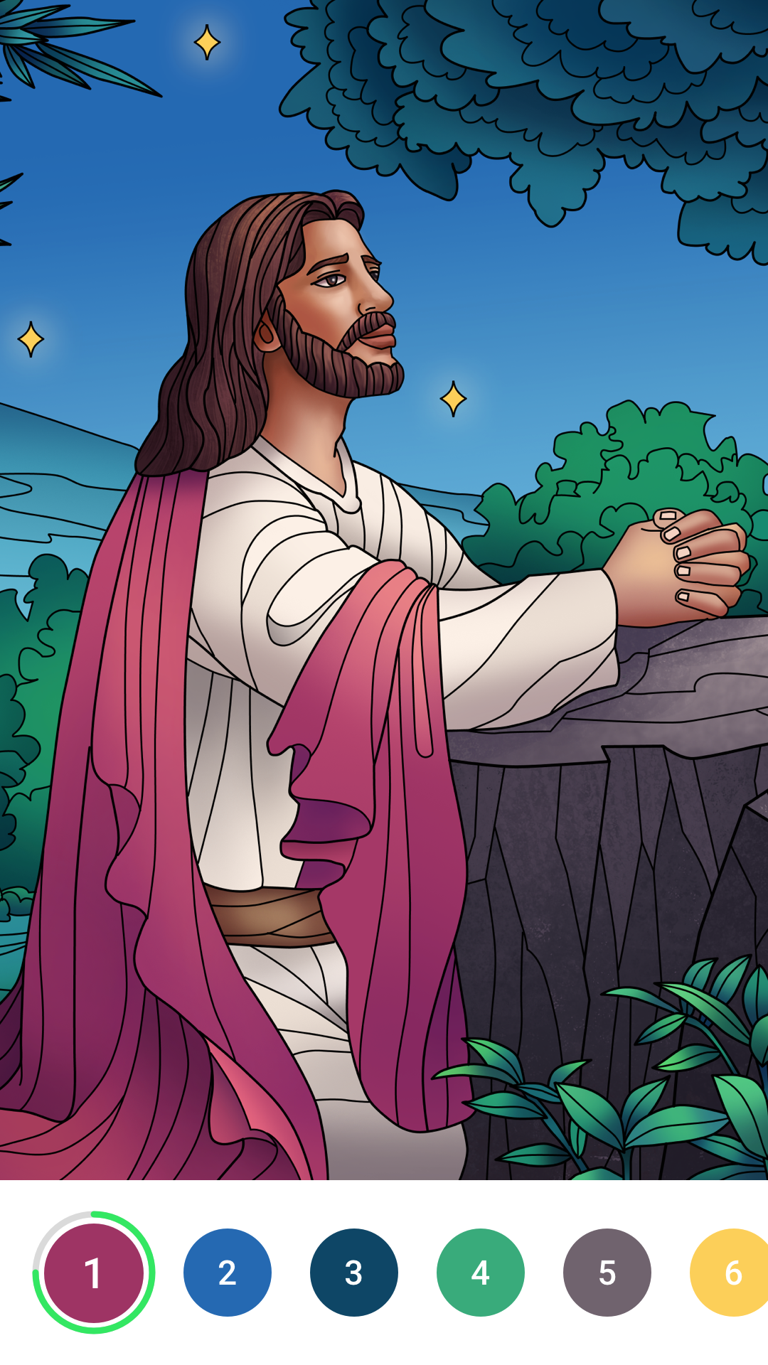 اسکرین شات 1 بازی Bible Color - Color by Number