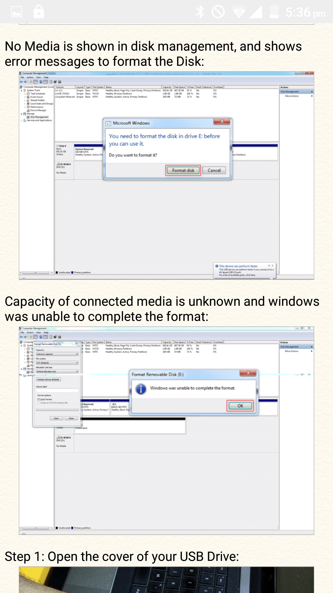 اسکرین شات 2 برنامه USB Drive Data Recovery Help