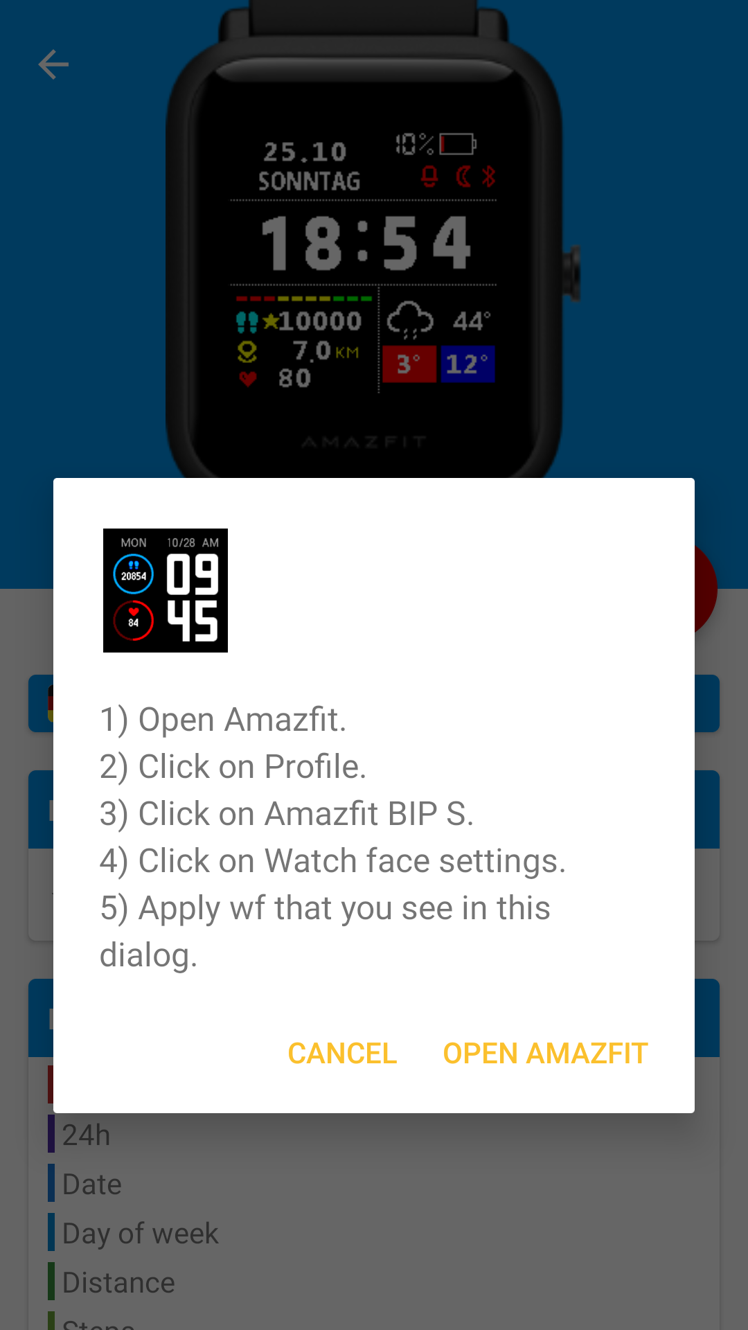 اسکرین شات 5 برنامه Amazfit Bip S Watchfaces