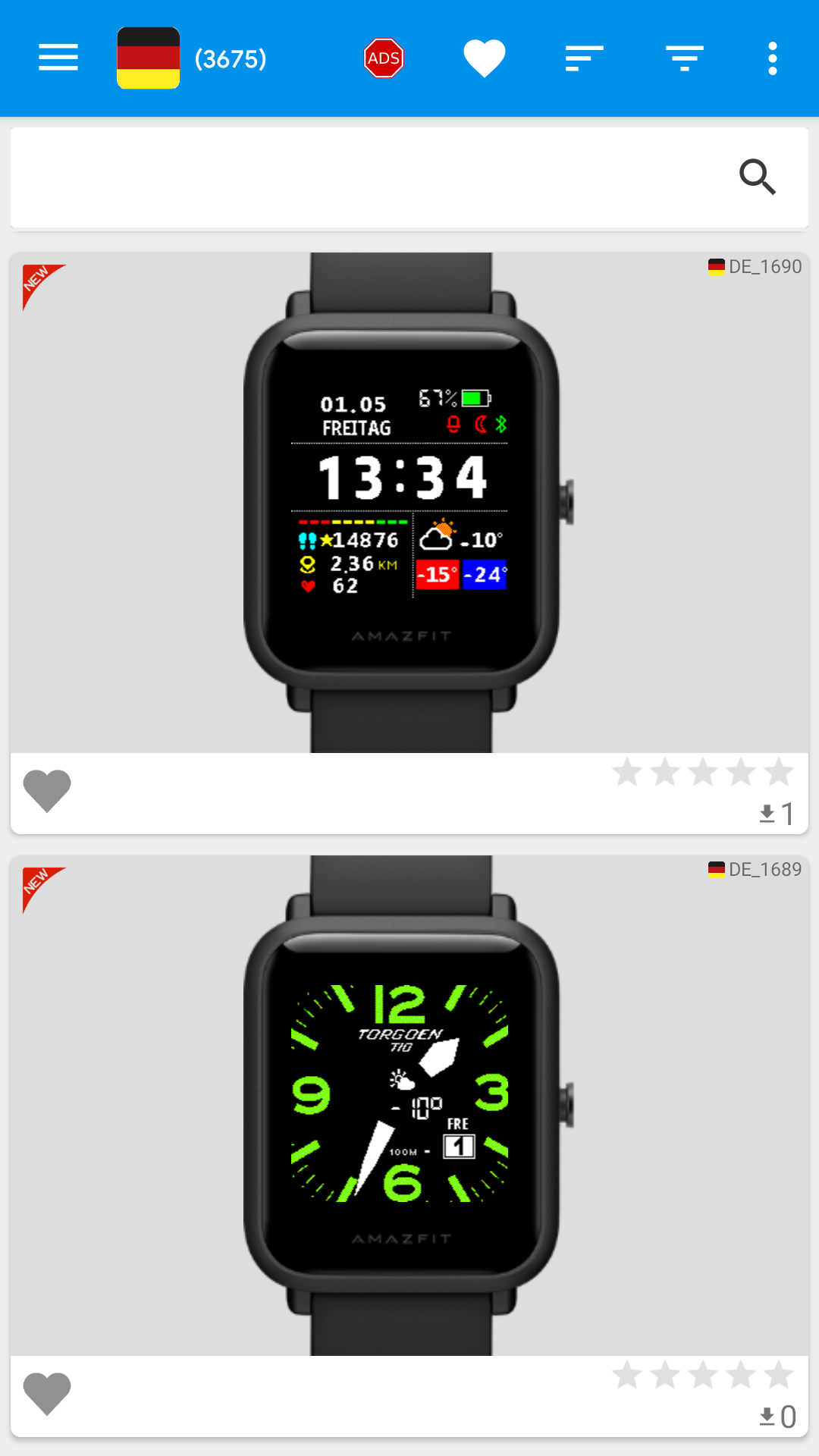 اسکرین شات 2 برنامه Amazfit Bip S Watchfaces