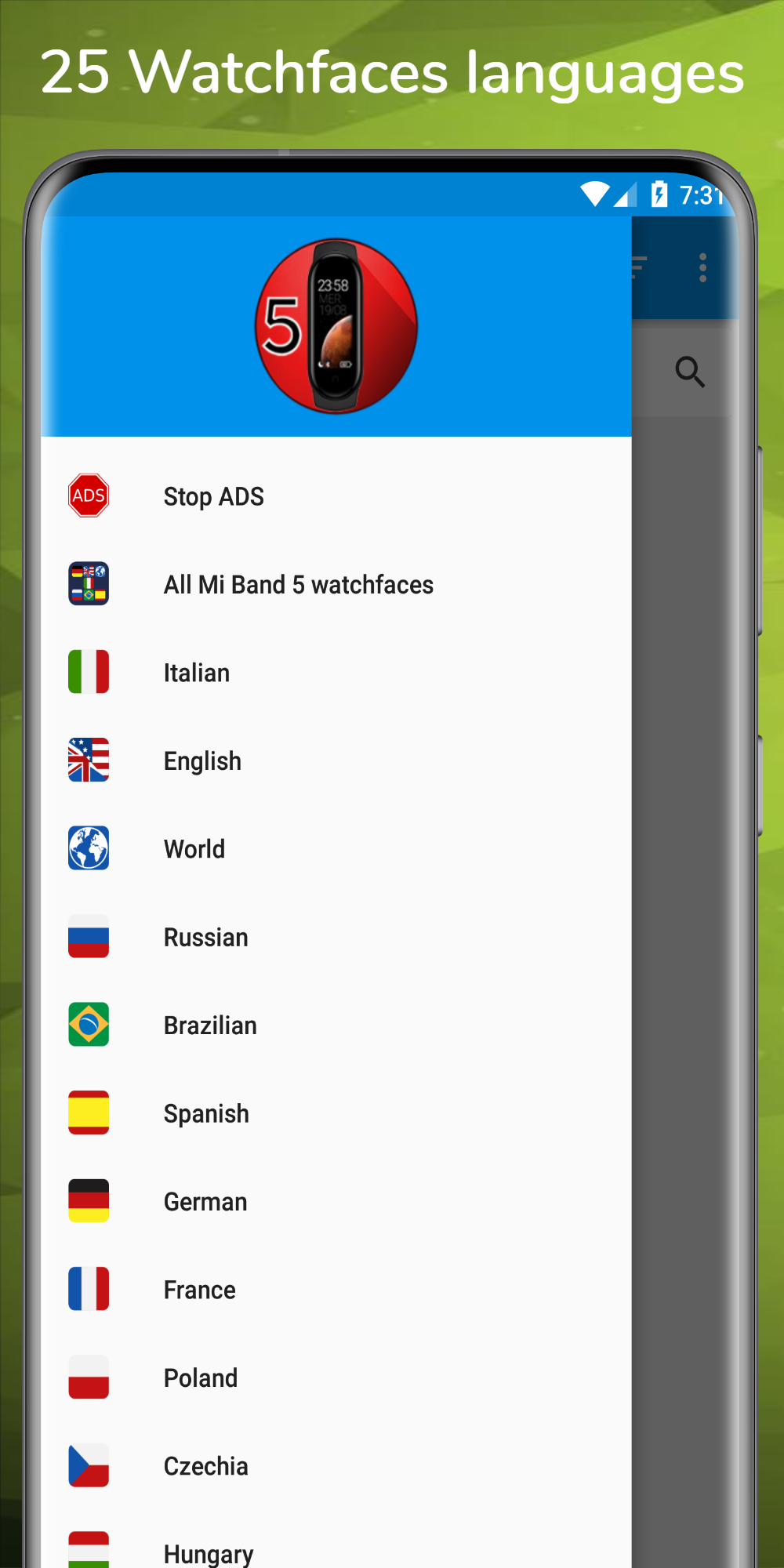 اسکرین شات 1 برنامه Mi Band 5 WatchFaces