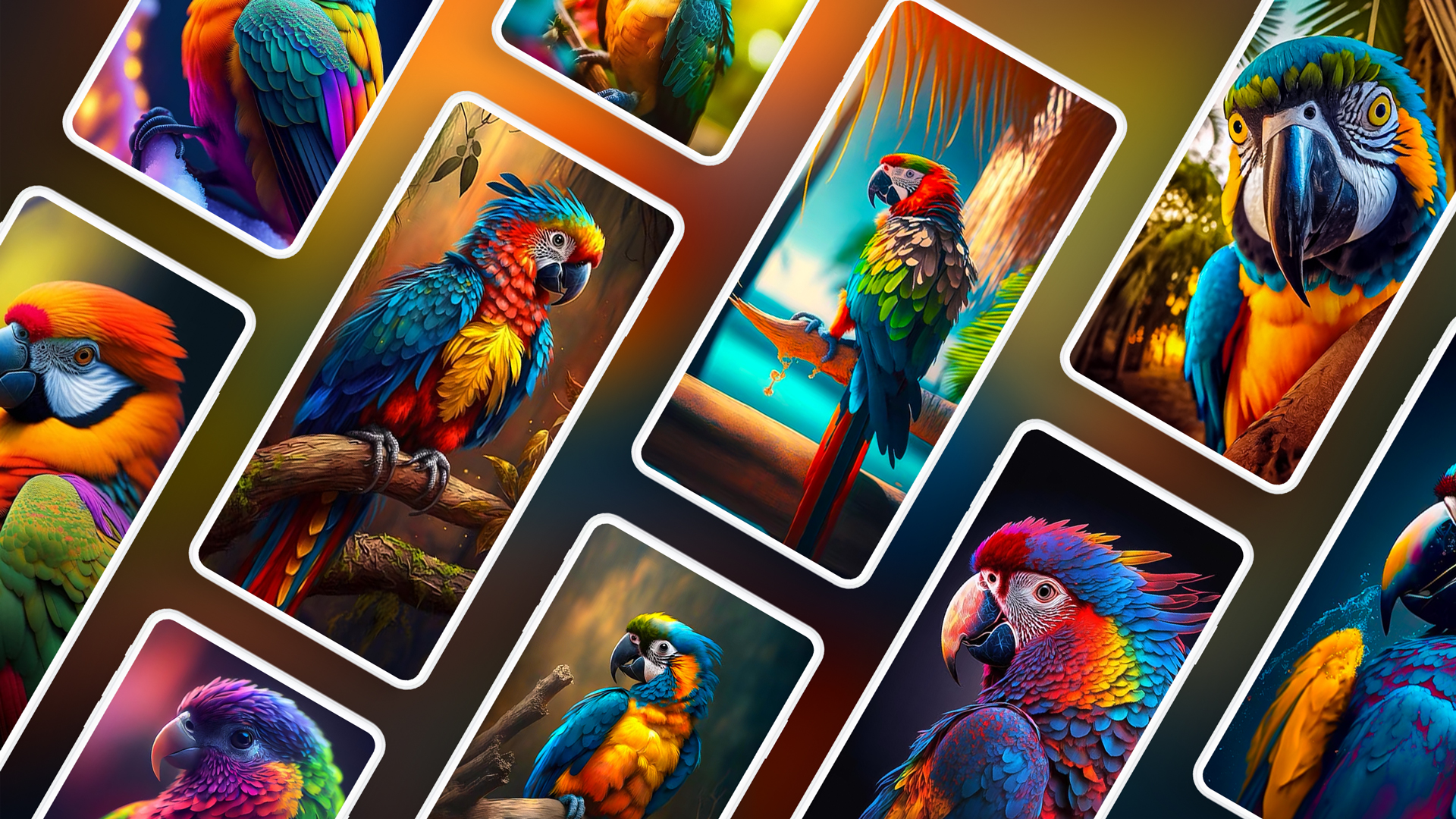 اسکرین شات 1 برنامه Parrot Wallpapers 4K