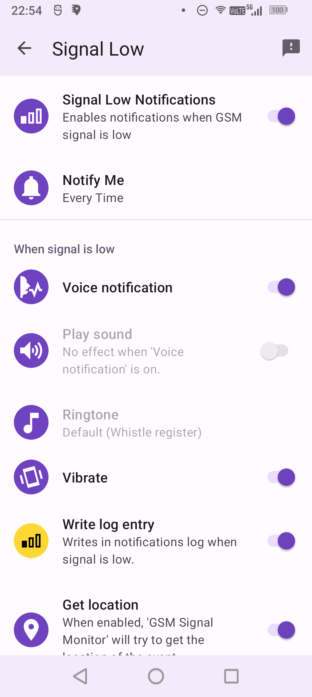 اسکرین شات 7 برنامه GSM Signal Monitor & SIM Info