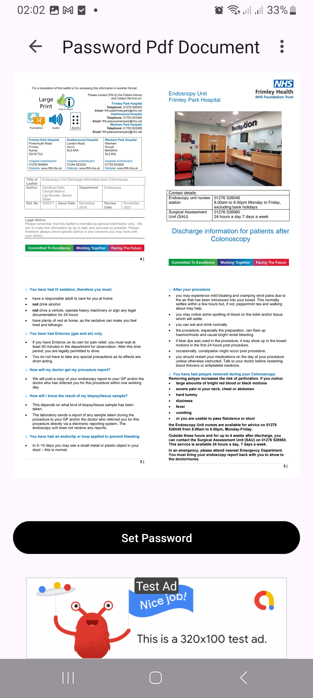 اسکرین شات 2 برنامه Password Protect PDF - Lock