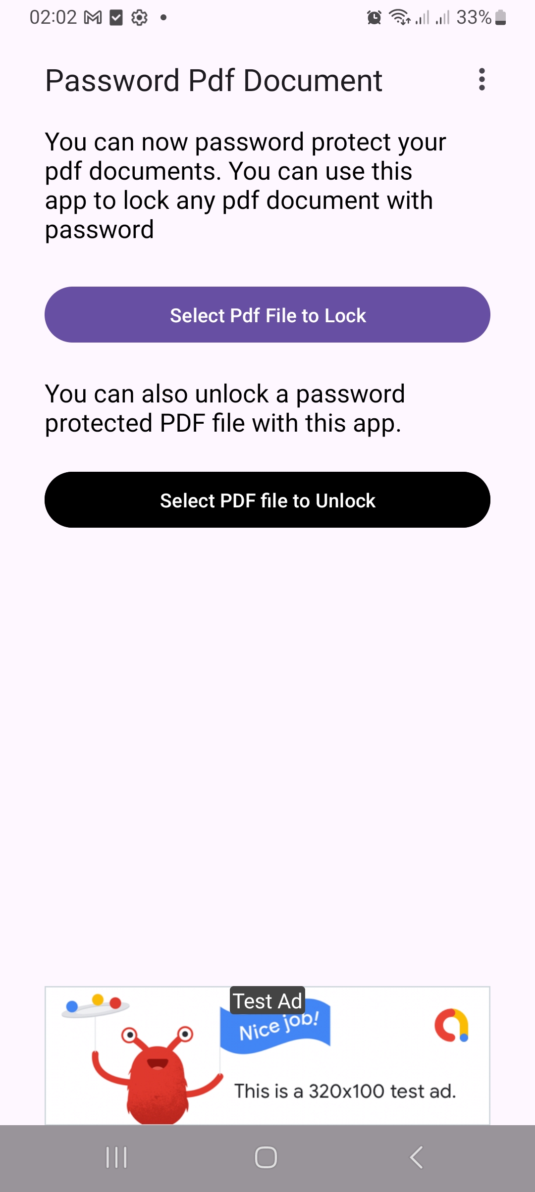 اسکرین شات 1 برنامه Password Protect PDF - Lock