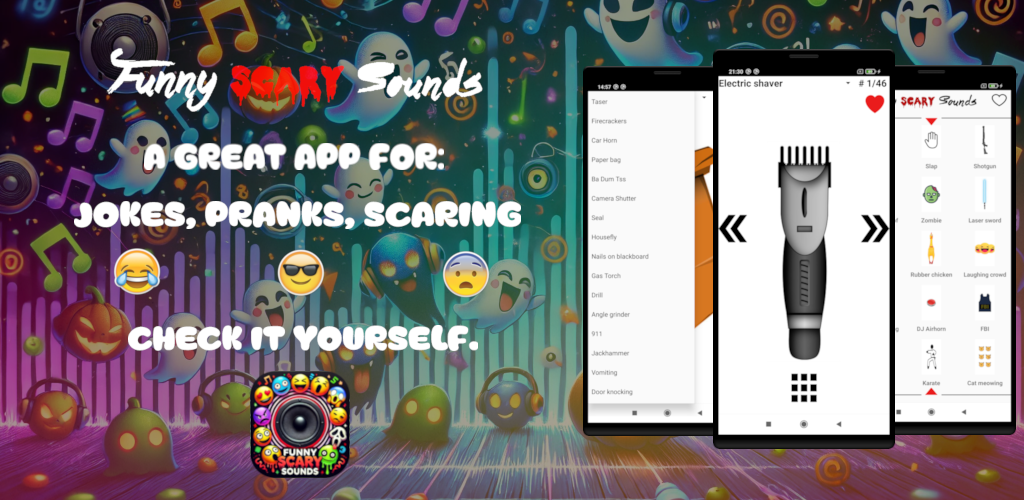 اسکرین شات 2 برنامه Funny Scary Sounds