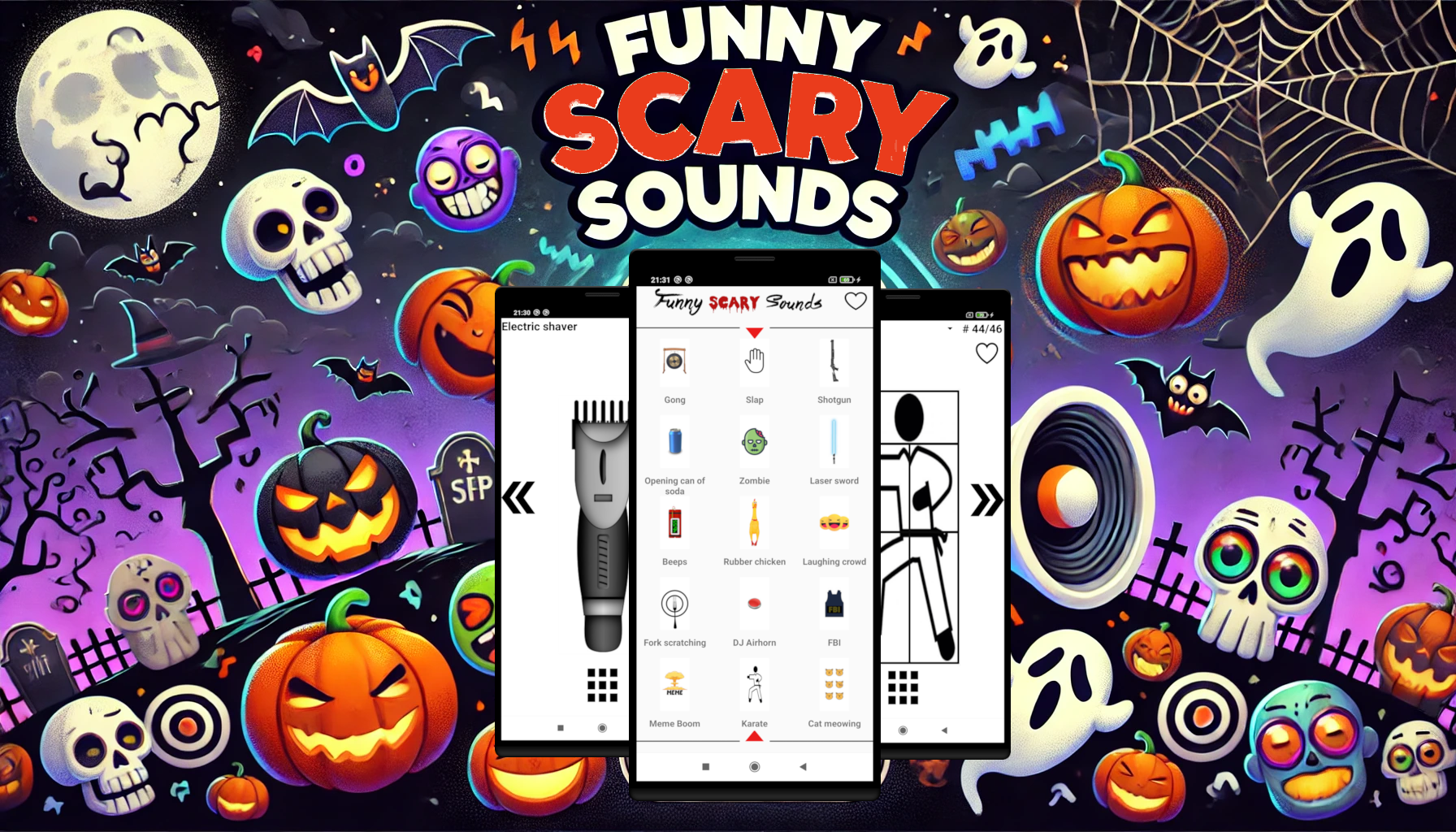 اسکرین شات 1 برنامه Funny Scary Sounds