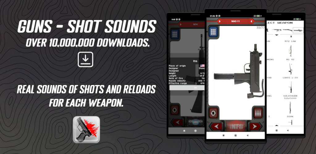 اسکرین شات 1 برنامه Guns - Shot Sounds