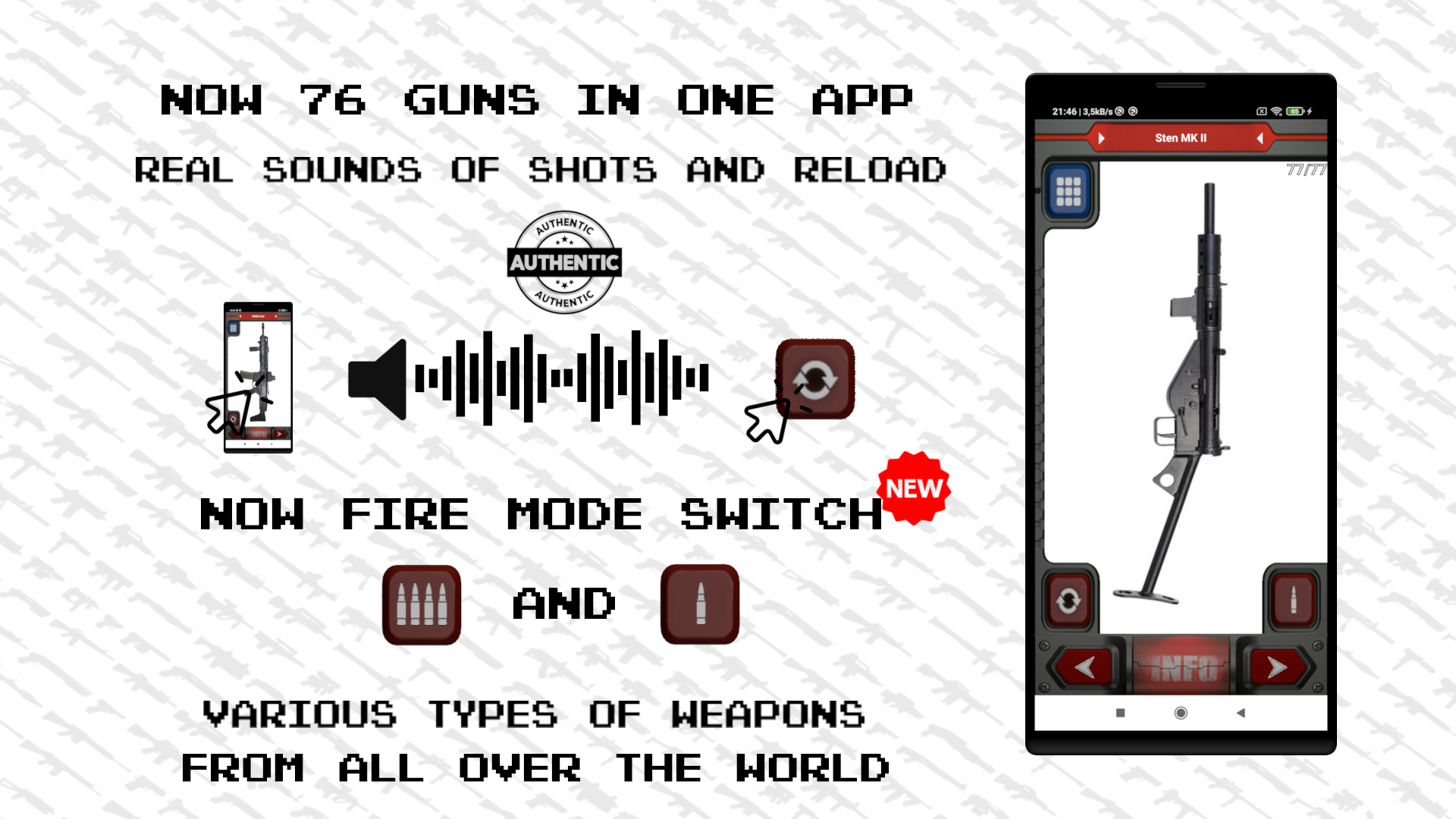 اسکرین شات 2 برنامه Guns - Shot Sounds