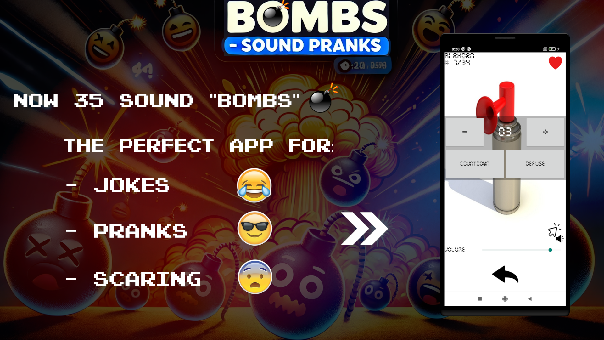 اسکرین شات 3 برنامه Bombs - Sound Pranks