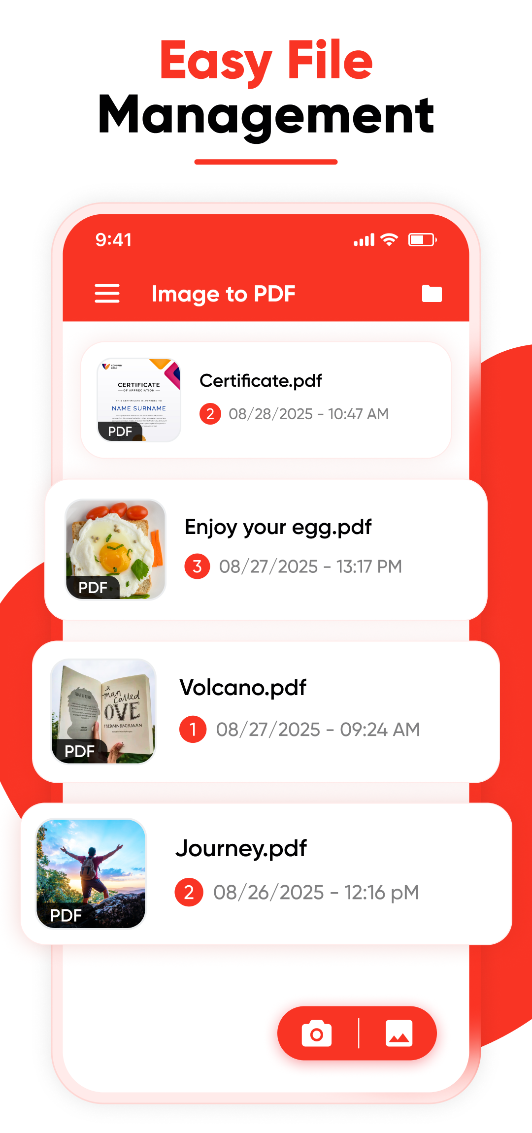 اسکرین شات 6 برنامه Image to PDF Converter