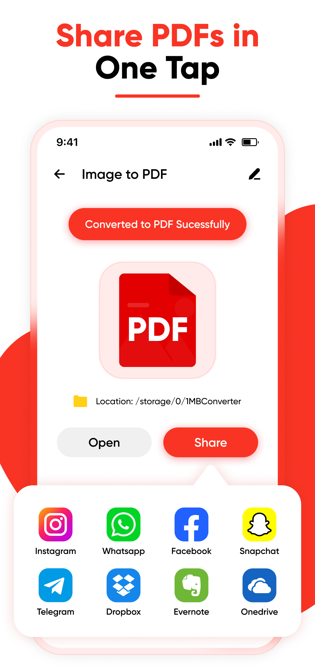 اسکرین شات 3 برنامه Image to PDF Converter