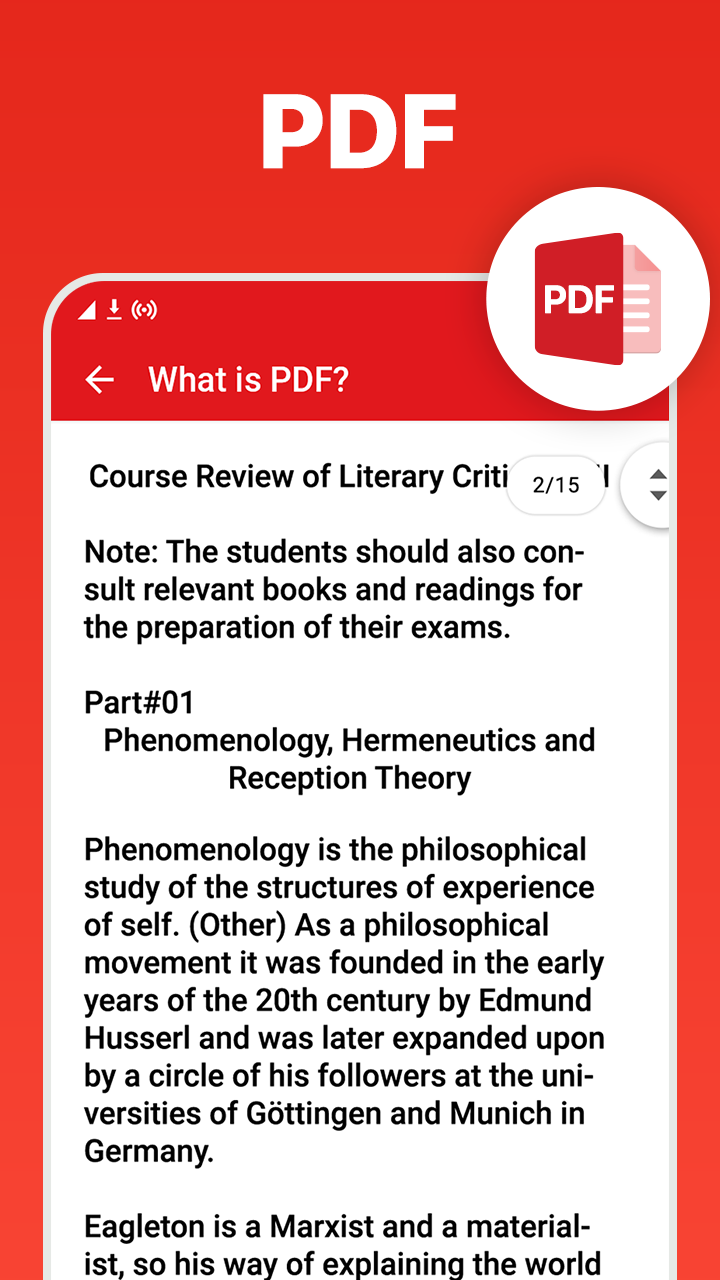اسکرین شات 2 برنامه Document Reader: Read All File