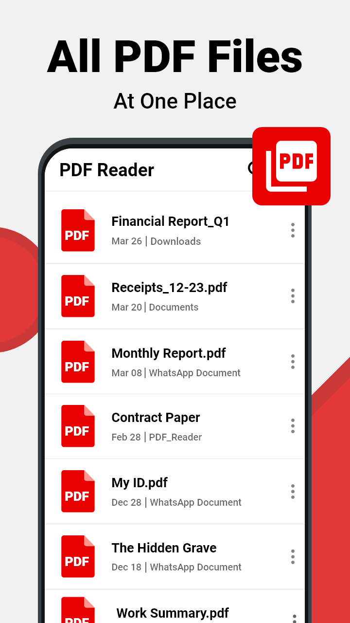 اسکرین شات 2 برنامه PDF Reader - Read All PDF