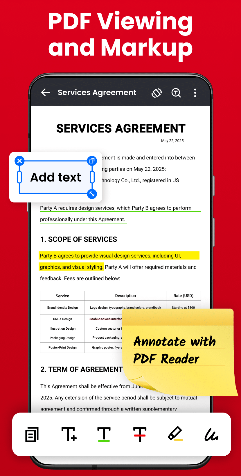 اسکرین شات 3 برنامه PDF Reader - PDF Editor