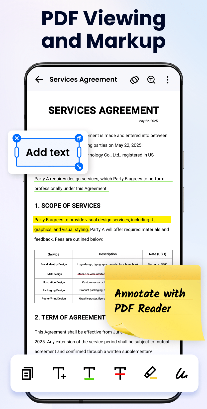 اسکرین شات 3 برنامه PDF Reader - PDF Editor