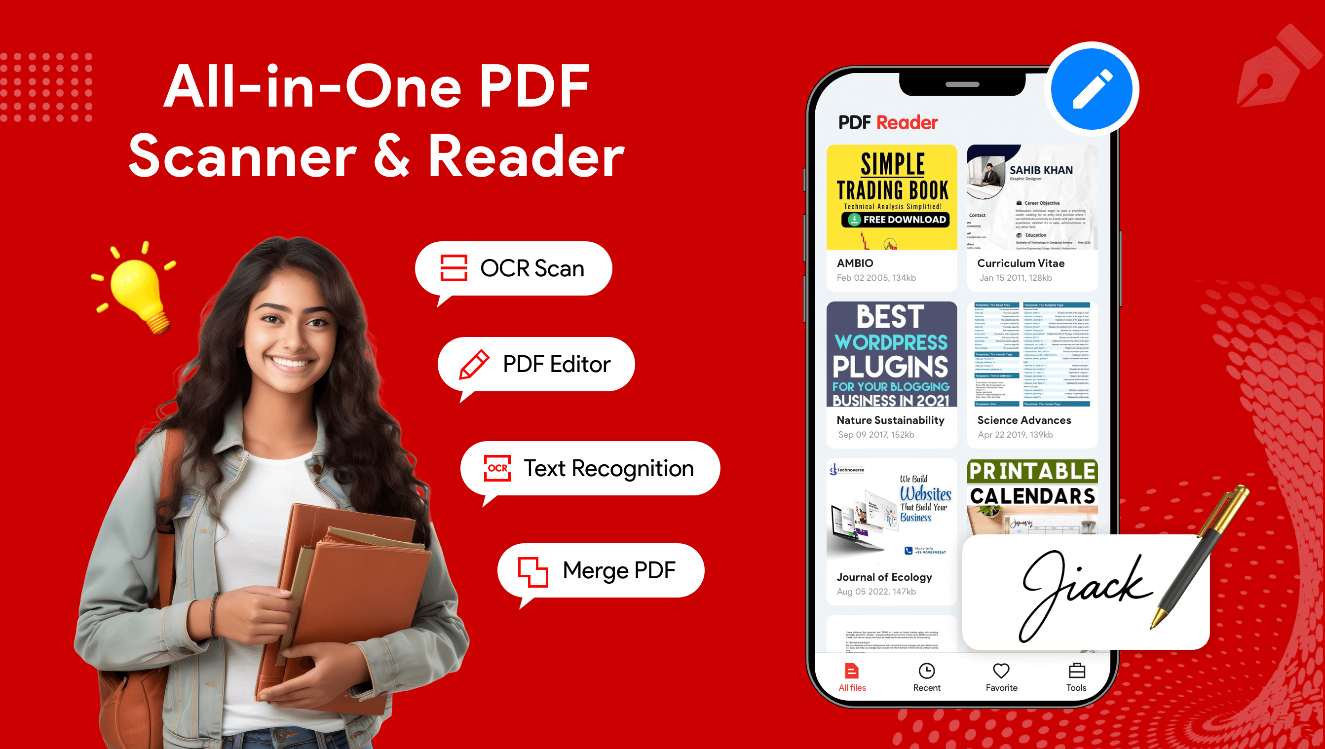 اسکرین شات 1 برنامه PDF Reader - Editor & Scanner