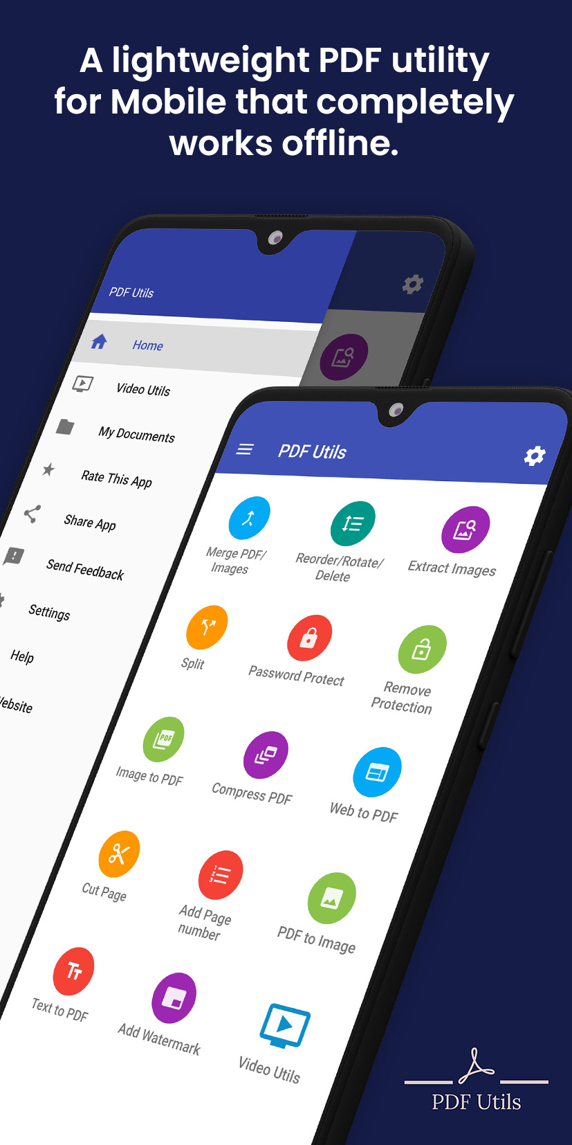 اسکرین شات 1 برنامه PDF Utils: Merge, Split & Edit