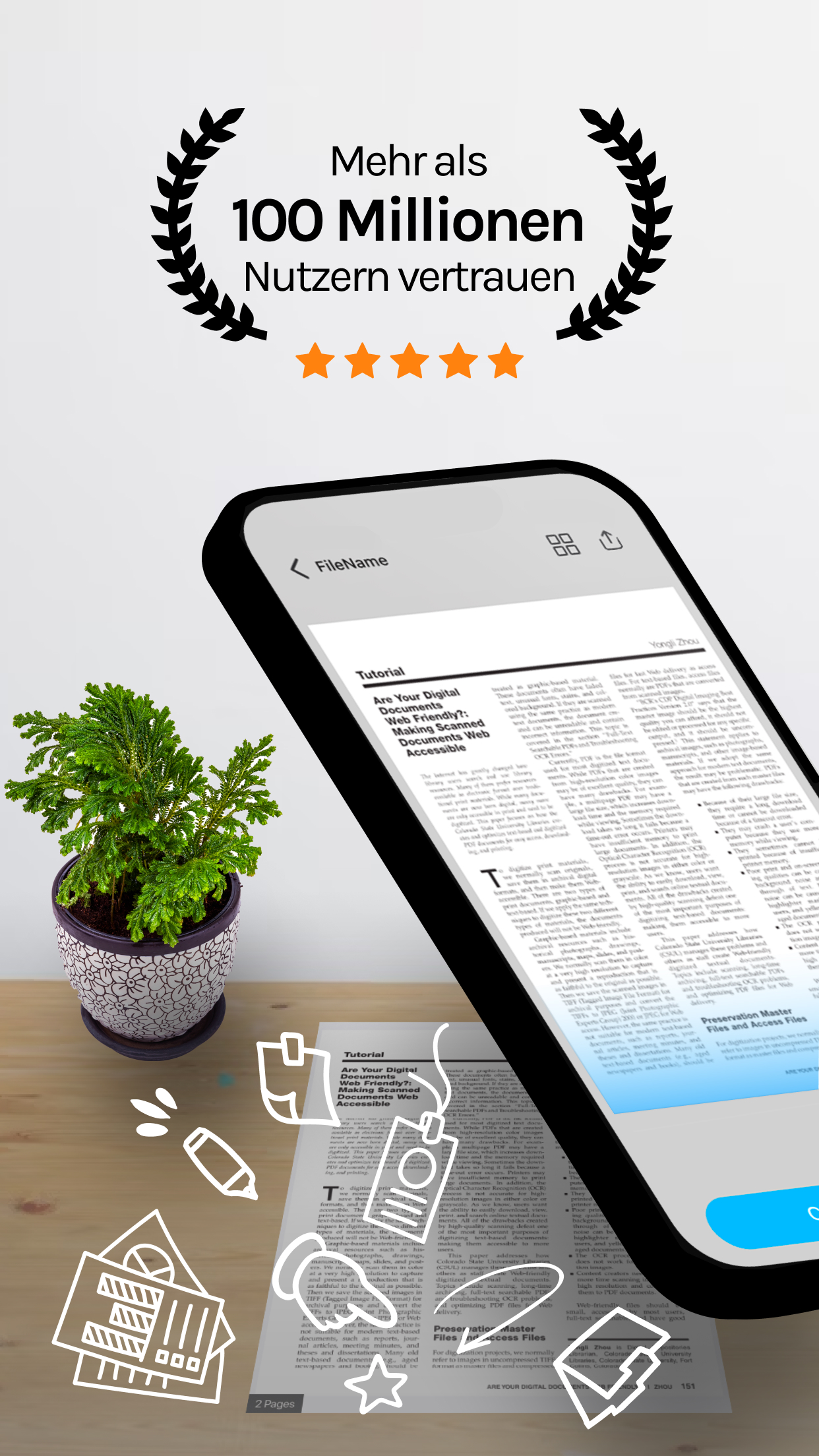 اسکرین شات 1 برنامه Scan zu PDF App - TapScanner