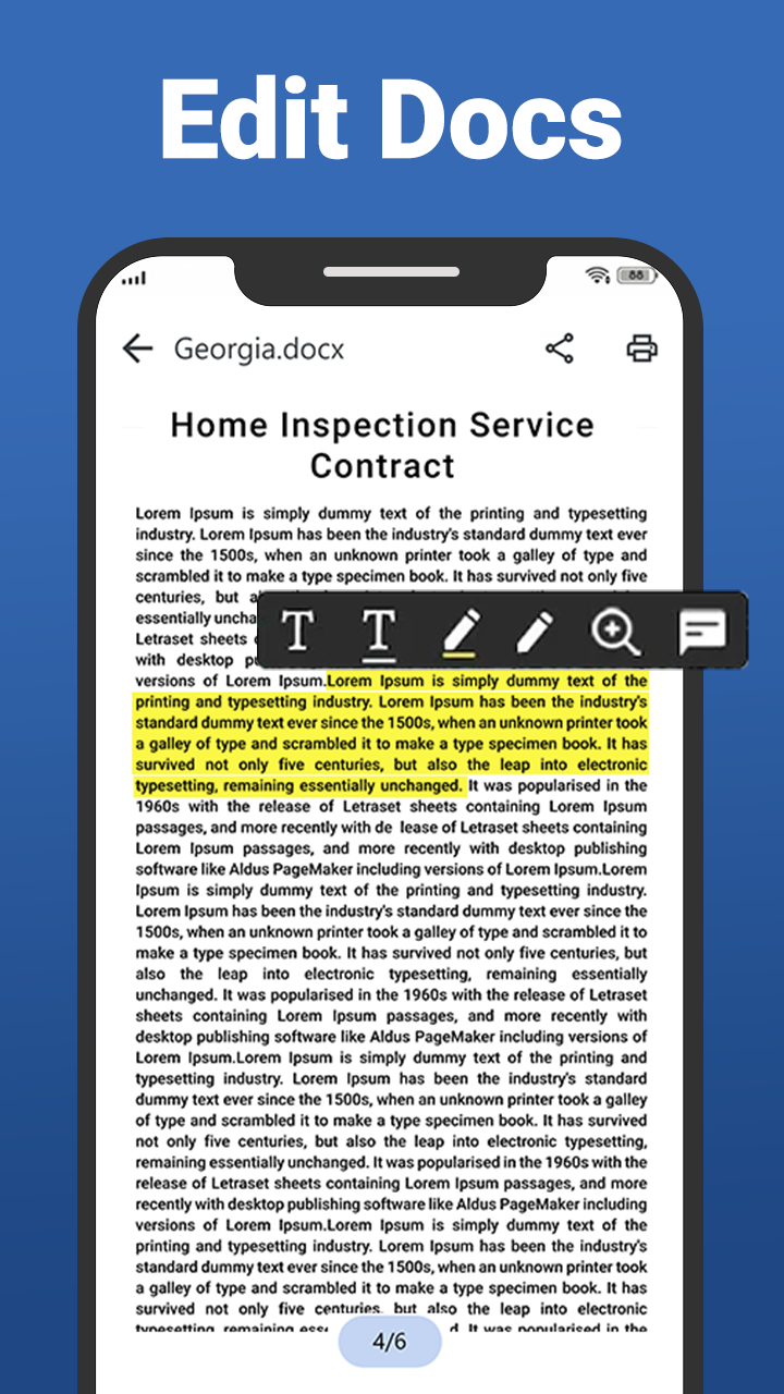 اسکرین شات 2 برنامه Docs Reader - Word office
