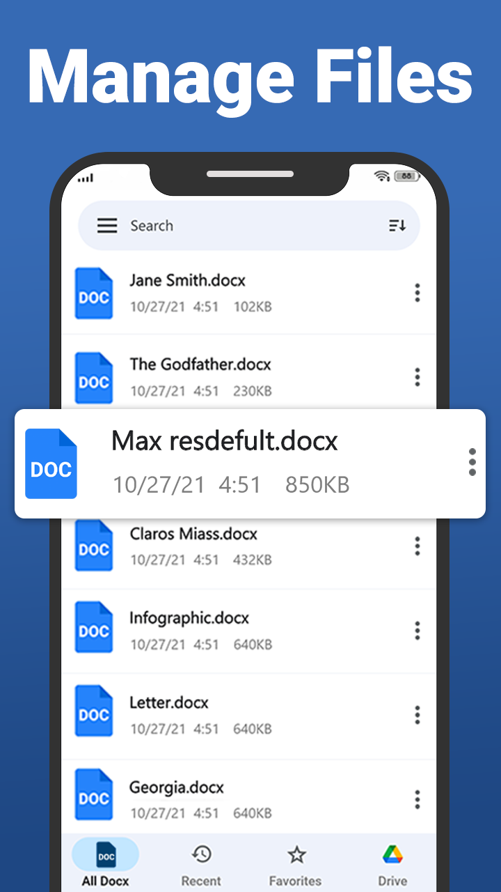 اسکرین شات 5 برنامه Docs Reader - Word office