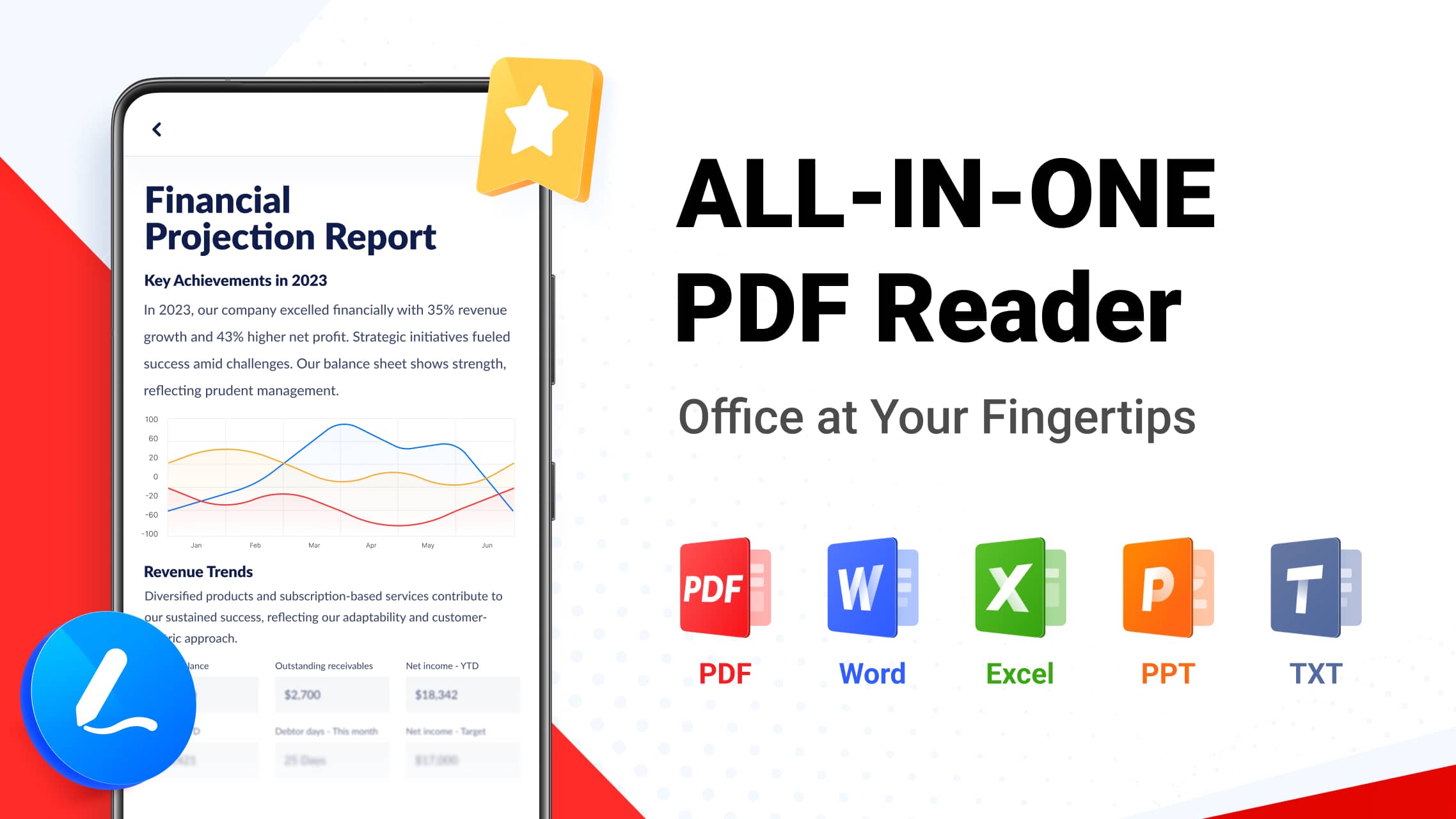 اسکرین شات 1 برنامه PDF Reader - PDF Editor