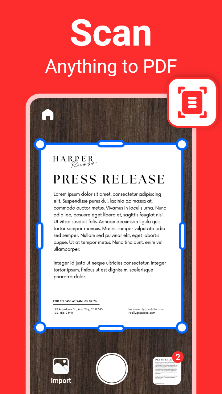 اسکرین شات 1 برنامه PDF Scanner App