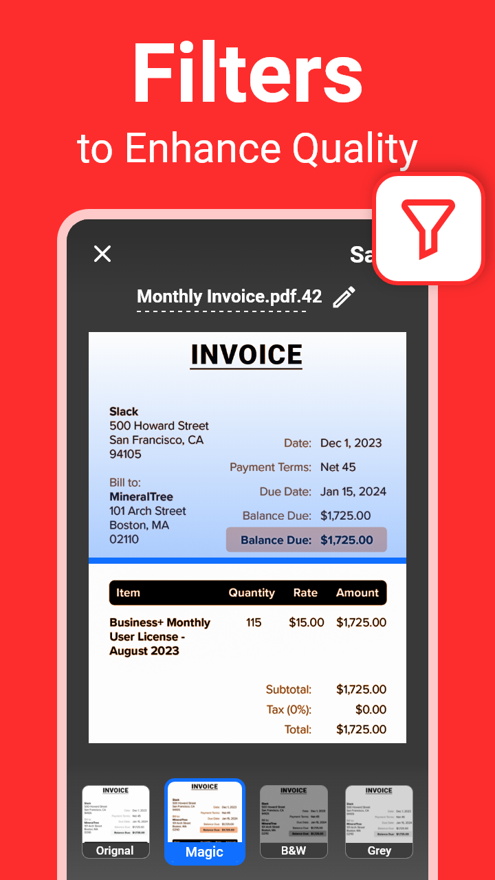 اسکرین شات 2 برنامه PDF Scanner App