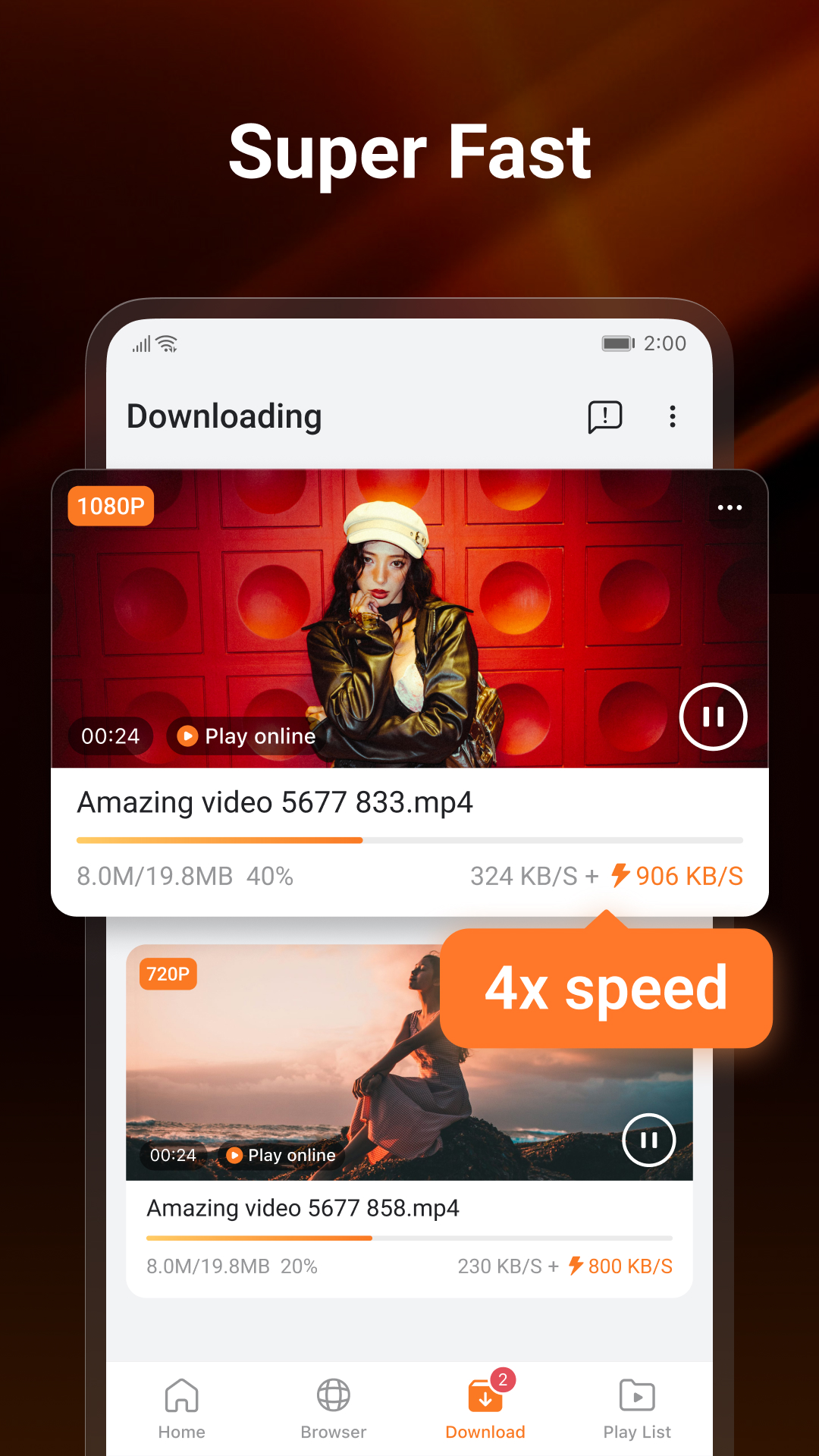 اسکرین شات 2 برنامه PDownloader - Video Downloader