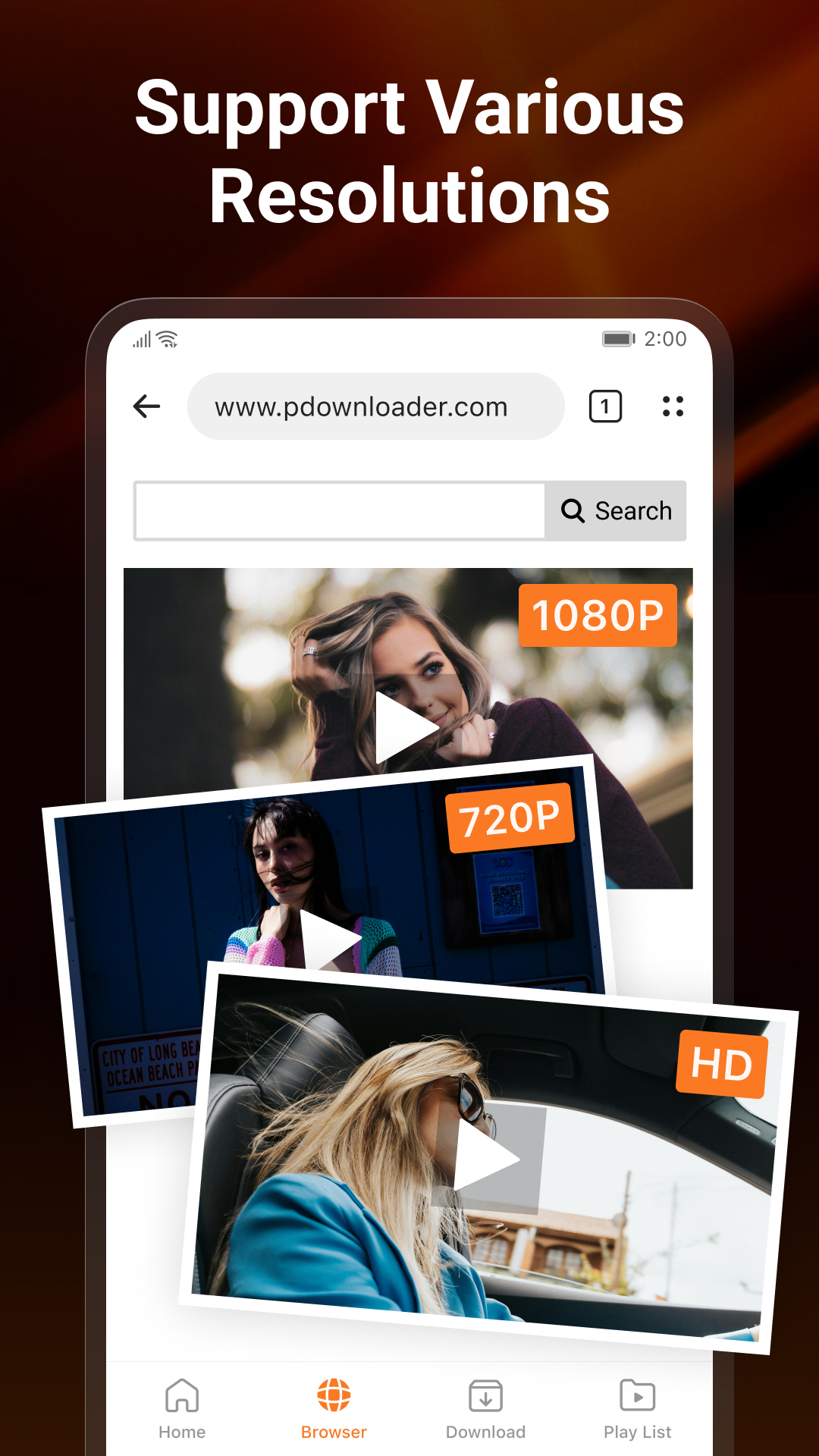 اسکرین شات 3 برنامه PDownloader - Video Downloader