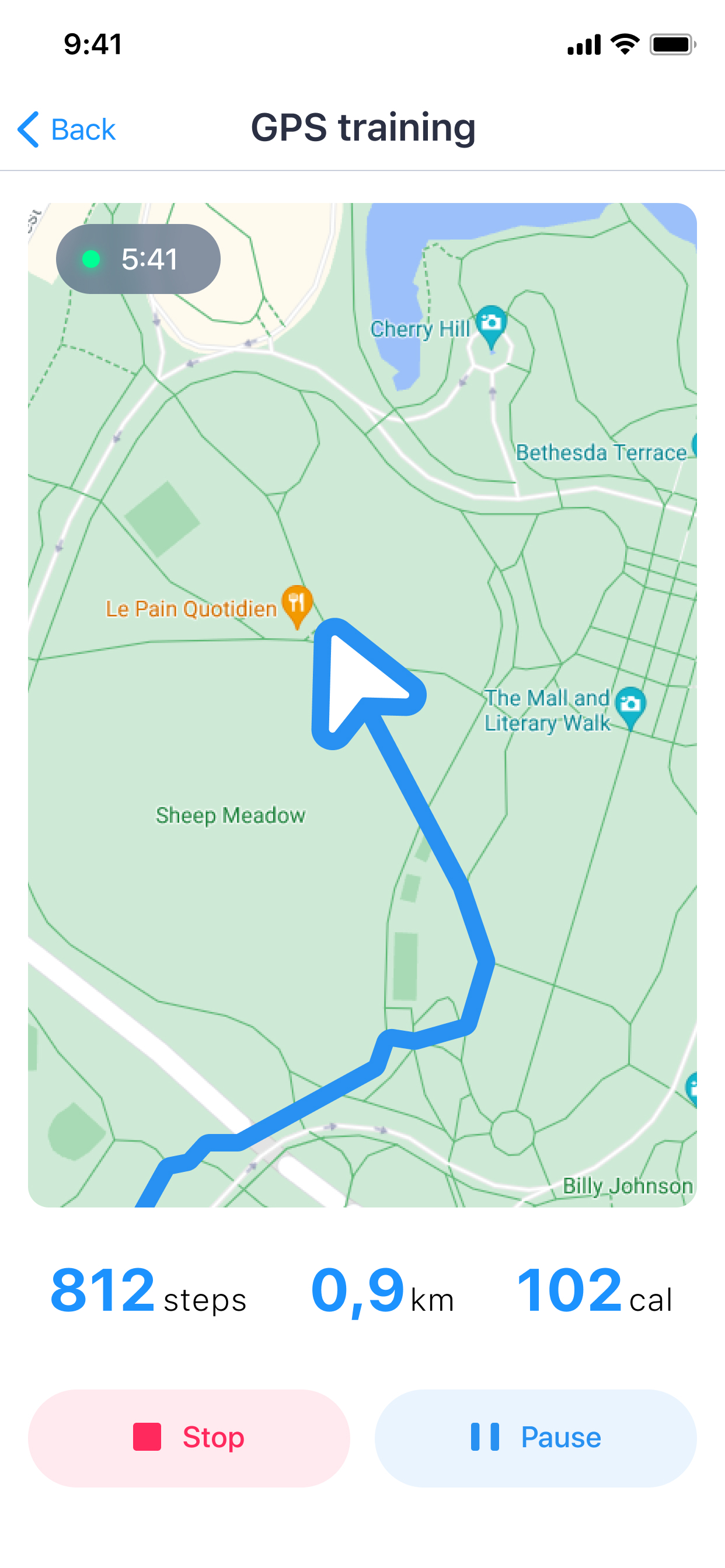 اسکرین شات 2 برنامه Pedometer - Run & Step Counter