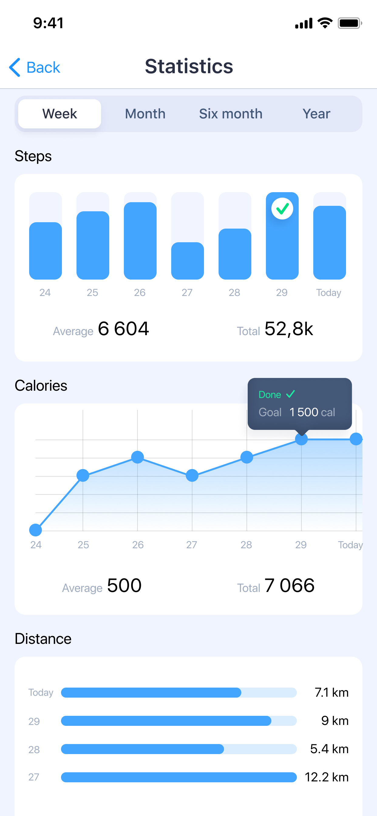 اسکرین شات 3 برنامه Pedometer - Run & Step Counter