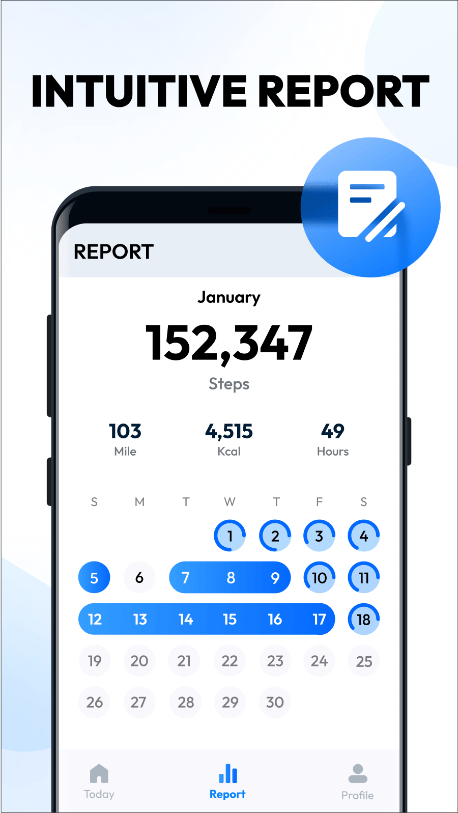 اسکرین شات 4 برنامه Pedometer - Step Counter
