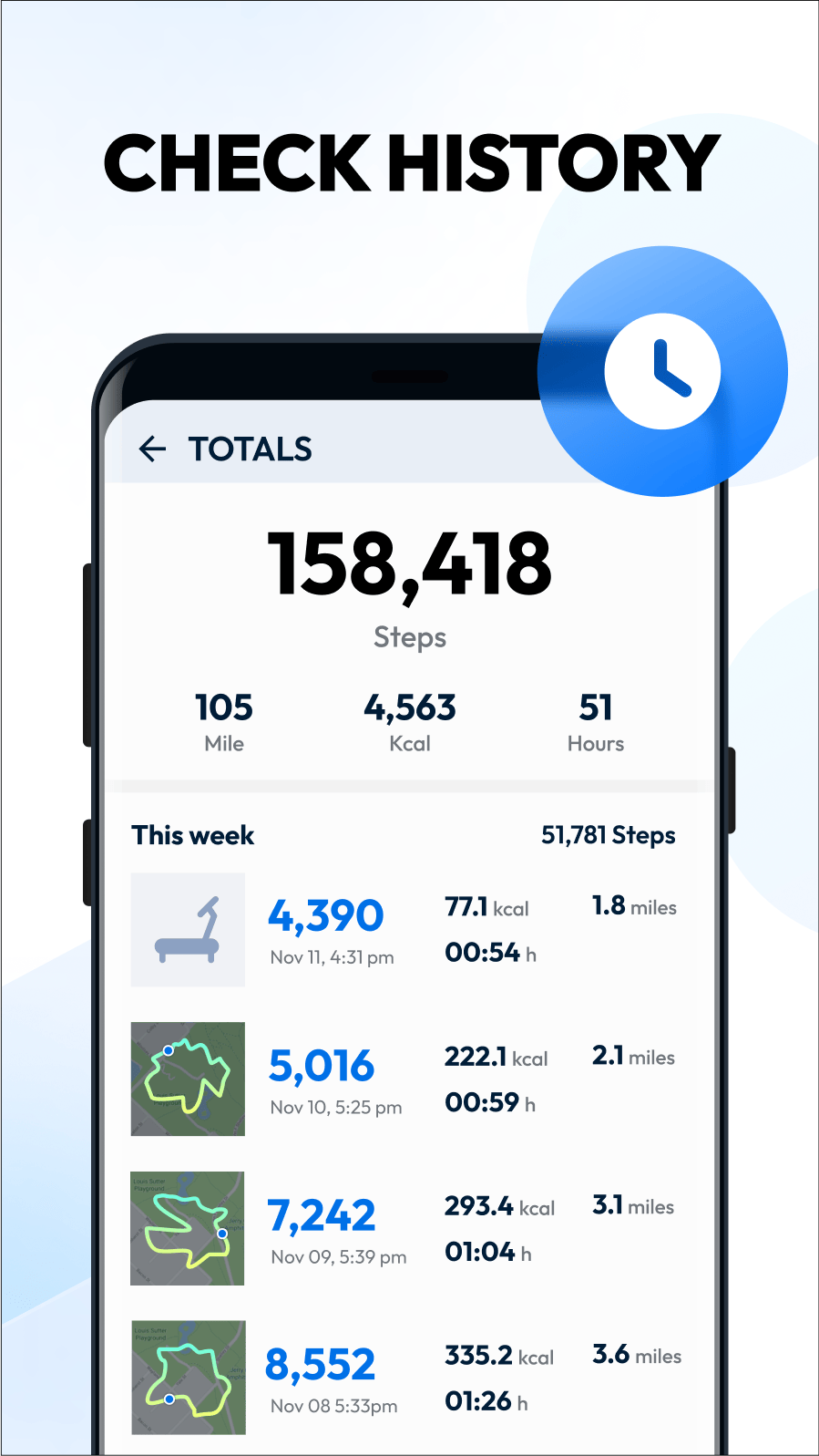 اسکرین شات 6 برنامه Pedometer - Step Counter
