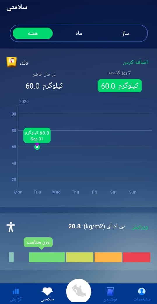 اسکرین شات 1 برنامه گام شمار(حرفه ای)