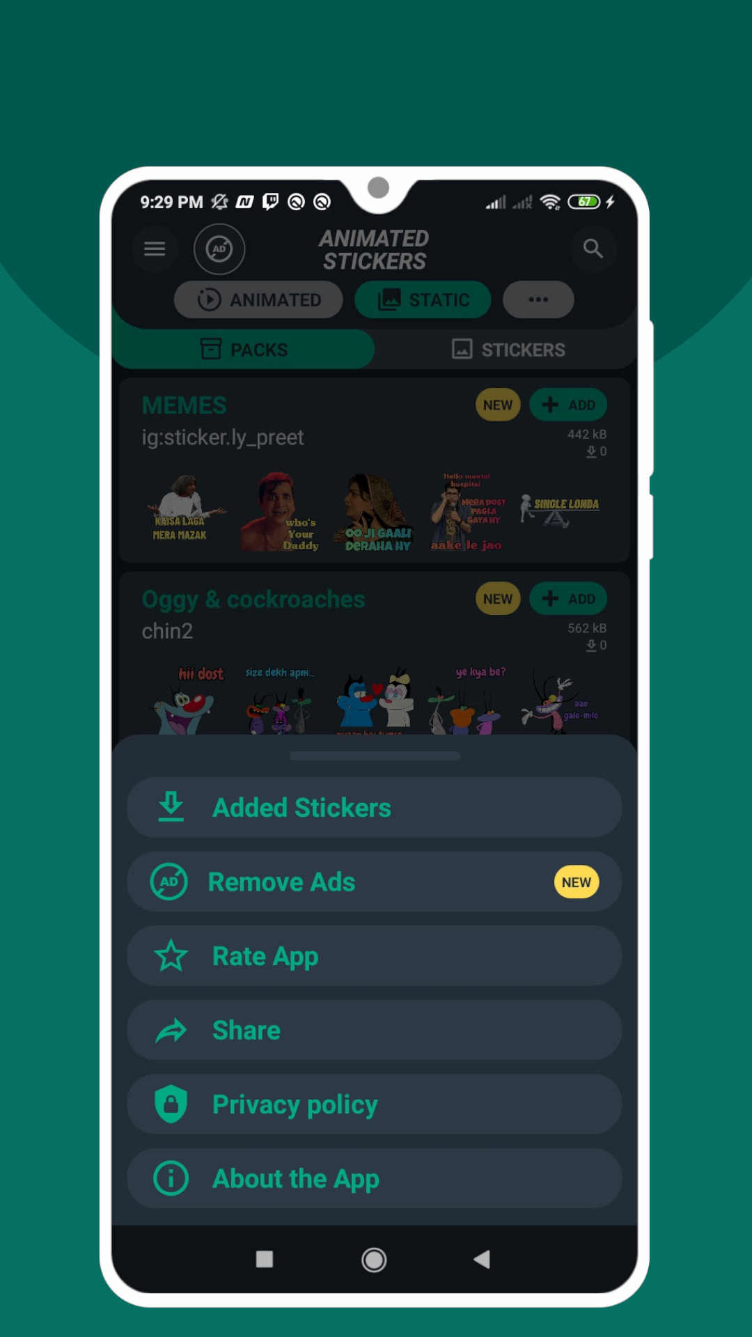اسکرین شات 6 برنامه Animated Stickers Maker