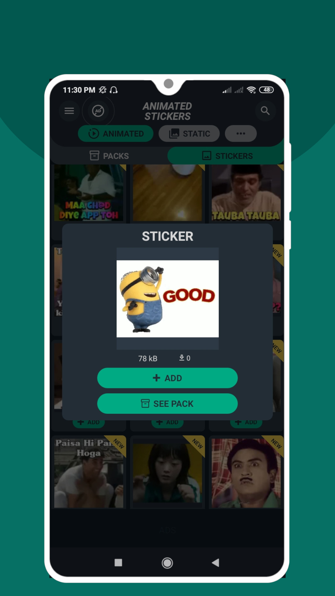 اسکرین شات 5 برنامه Animated Stickers Maker