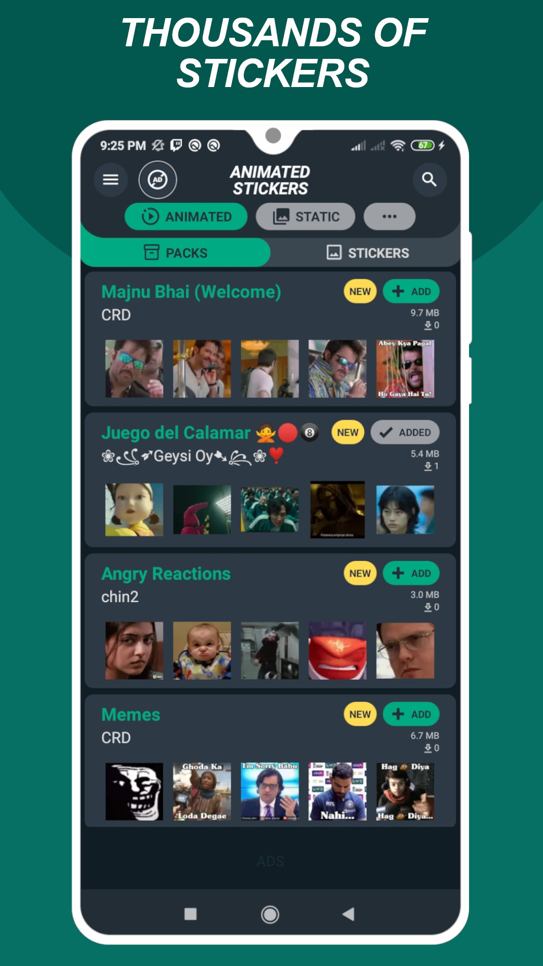 اسکرین شات 2 برنامه Animated Stickers Maker