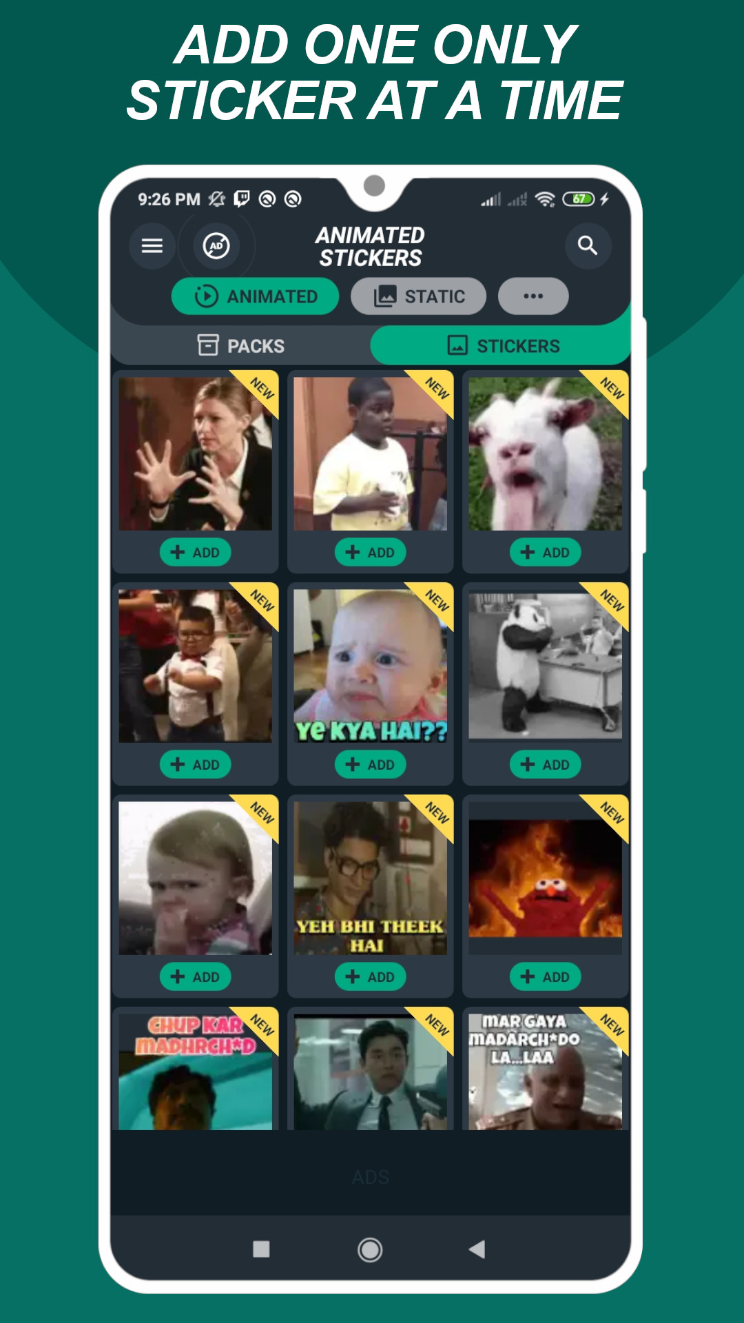 اسکرین شات 1 برنامه Animated Stickers Maker