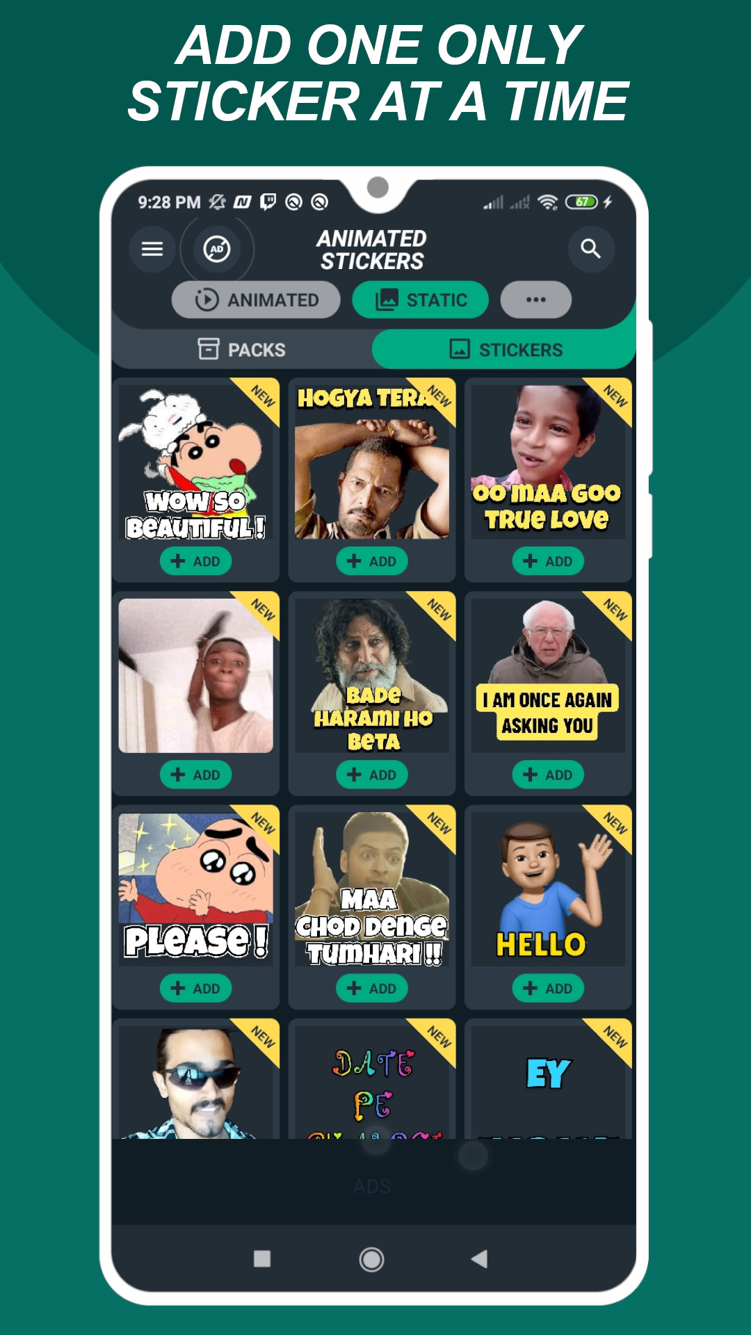 اسکرین شات 3 برنامه Animated Stickers Maker