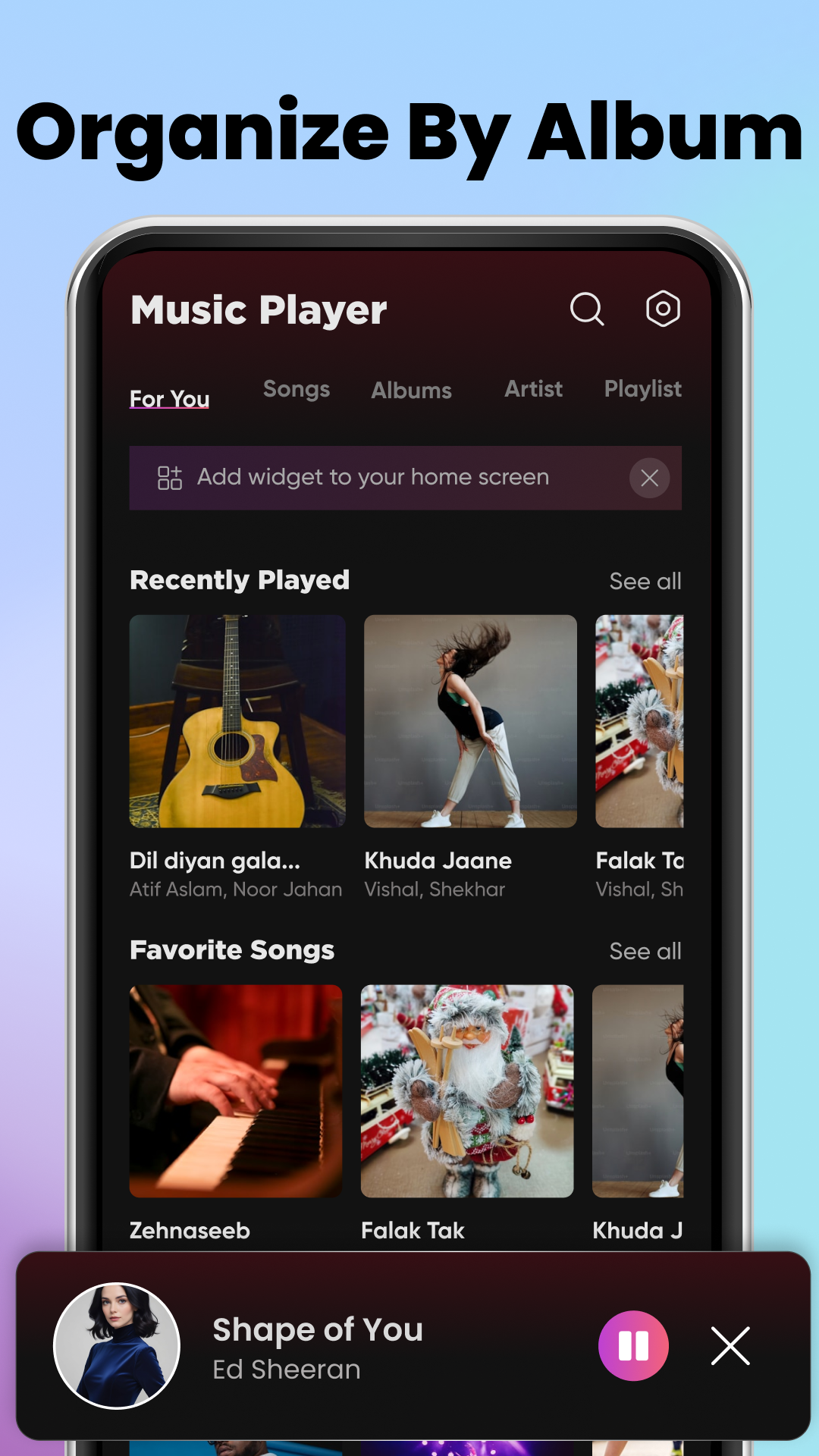 اسکرین شات 6 برنامه Music Player: Play MP3 Offline
