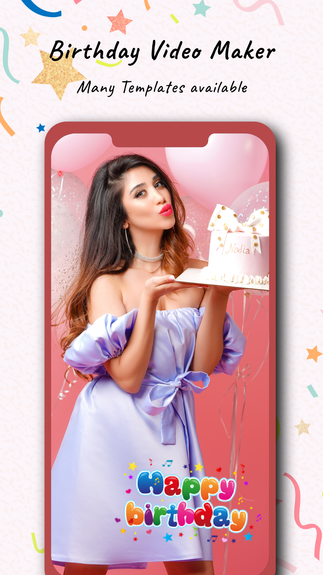 اسکرین شات 1 برنامه Birthday Video Maker With Song