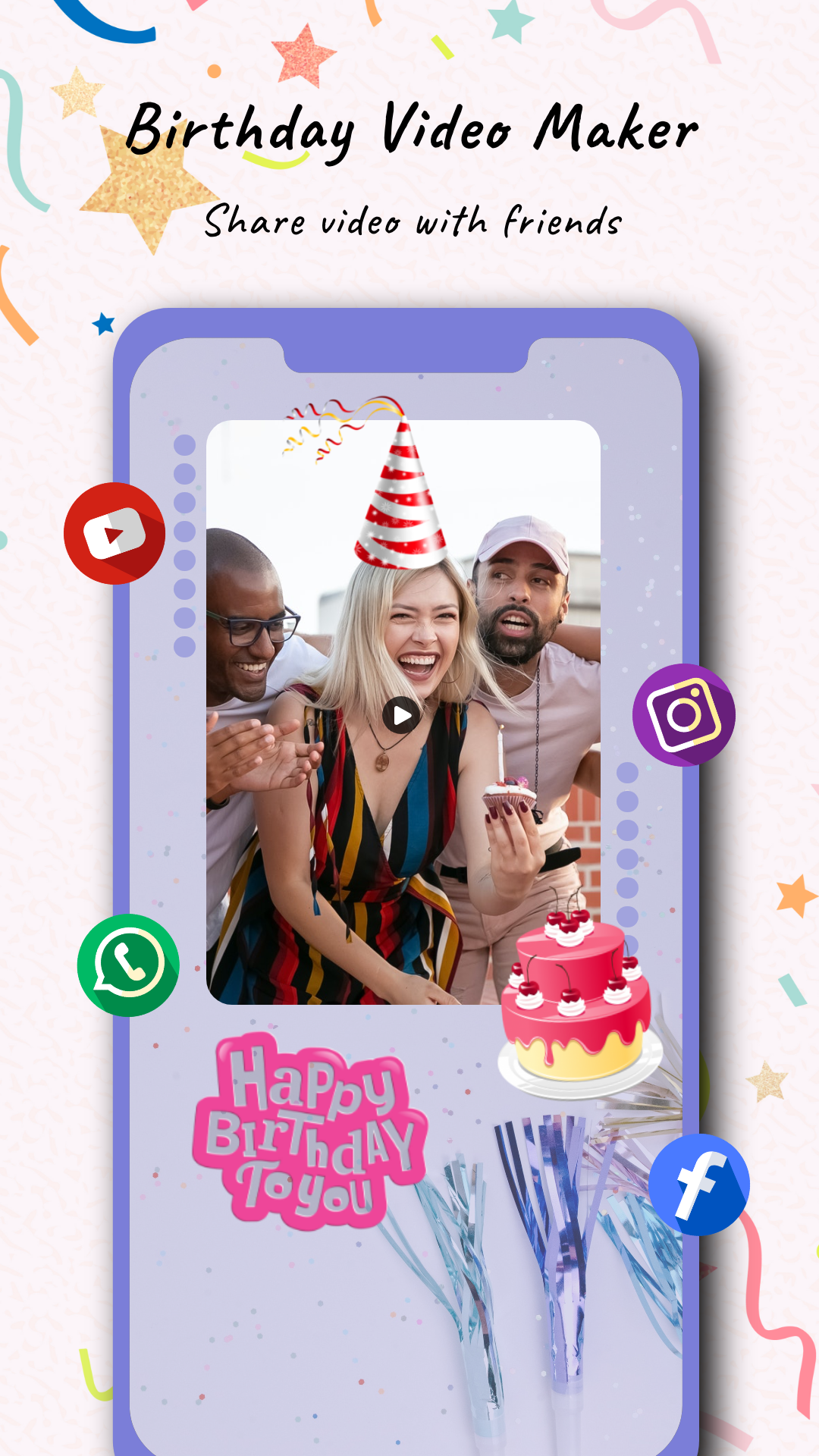 اسکرین شات 5 برنامه Birthday Video Maker