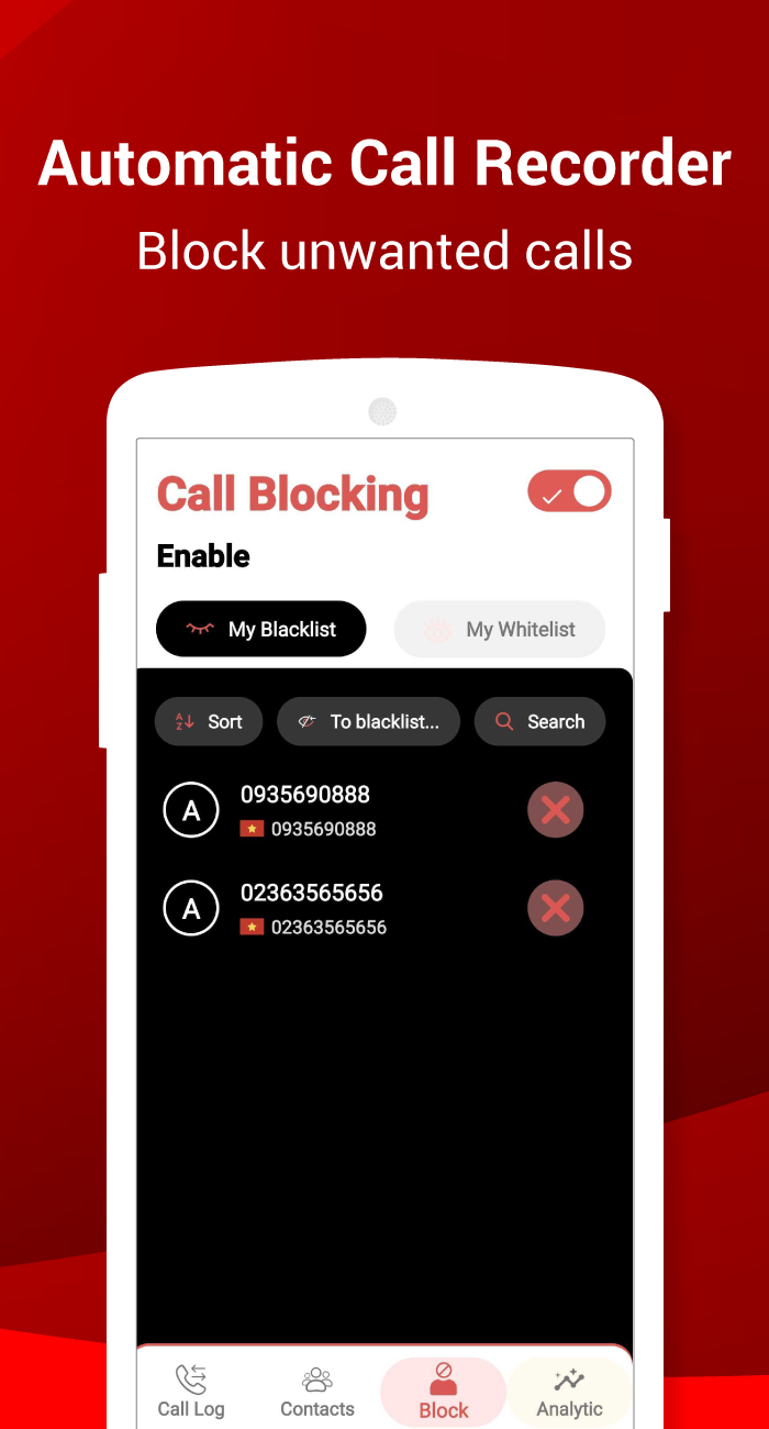 اسکرین شات 5 برنامه Automatic Call Recorder